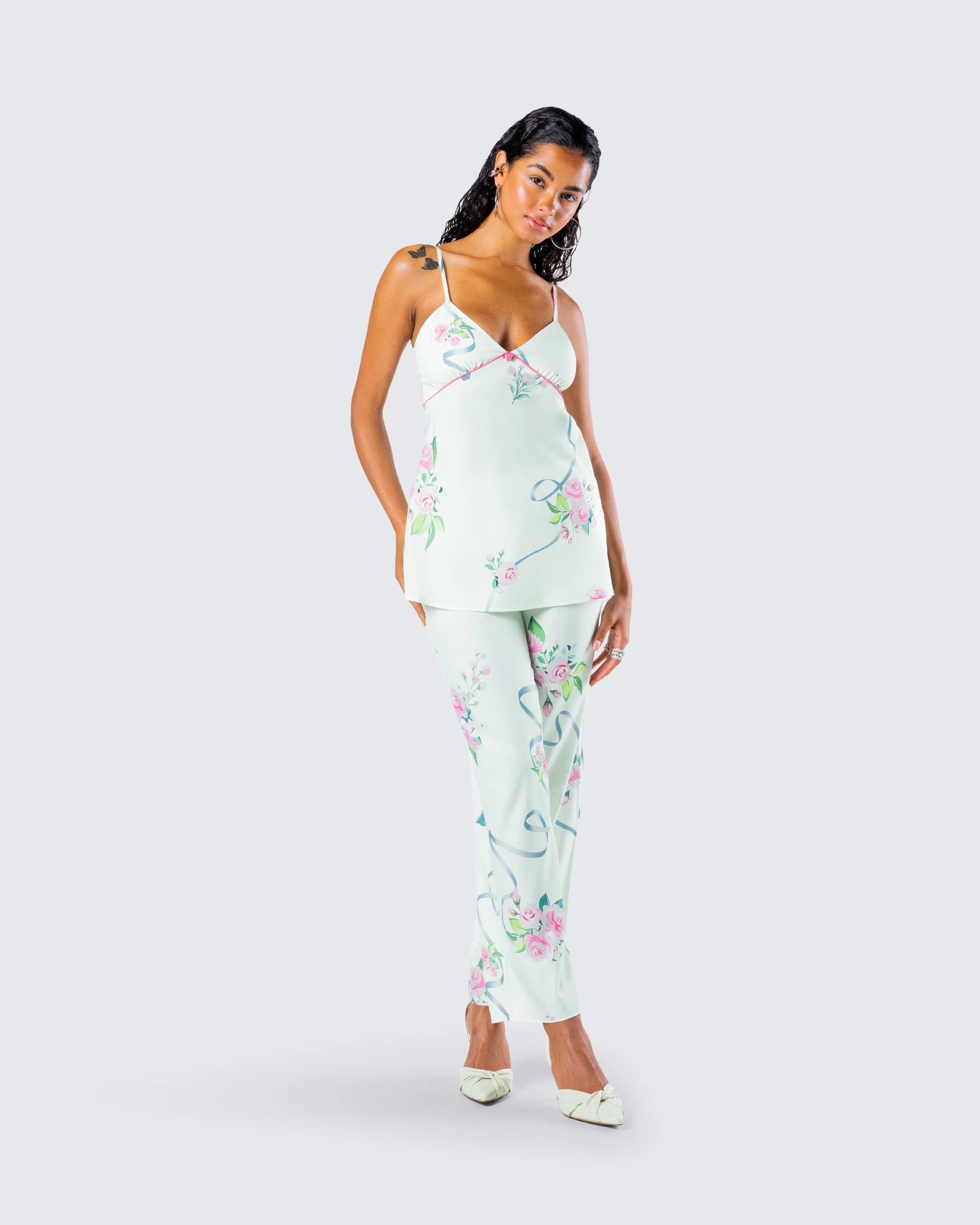 Luz Floral Print Wide Leg Pant - Image 9