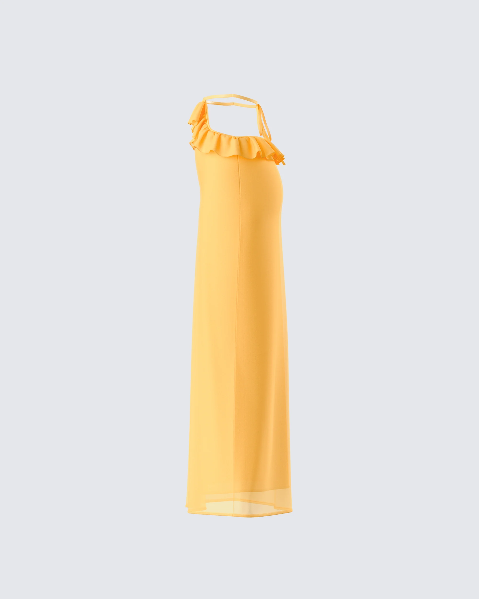 Lyra Yellow Ruffle Maxi Skirt - Image 2