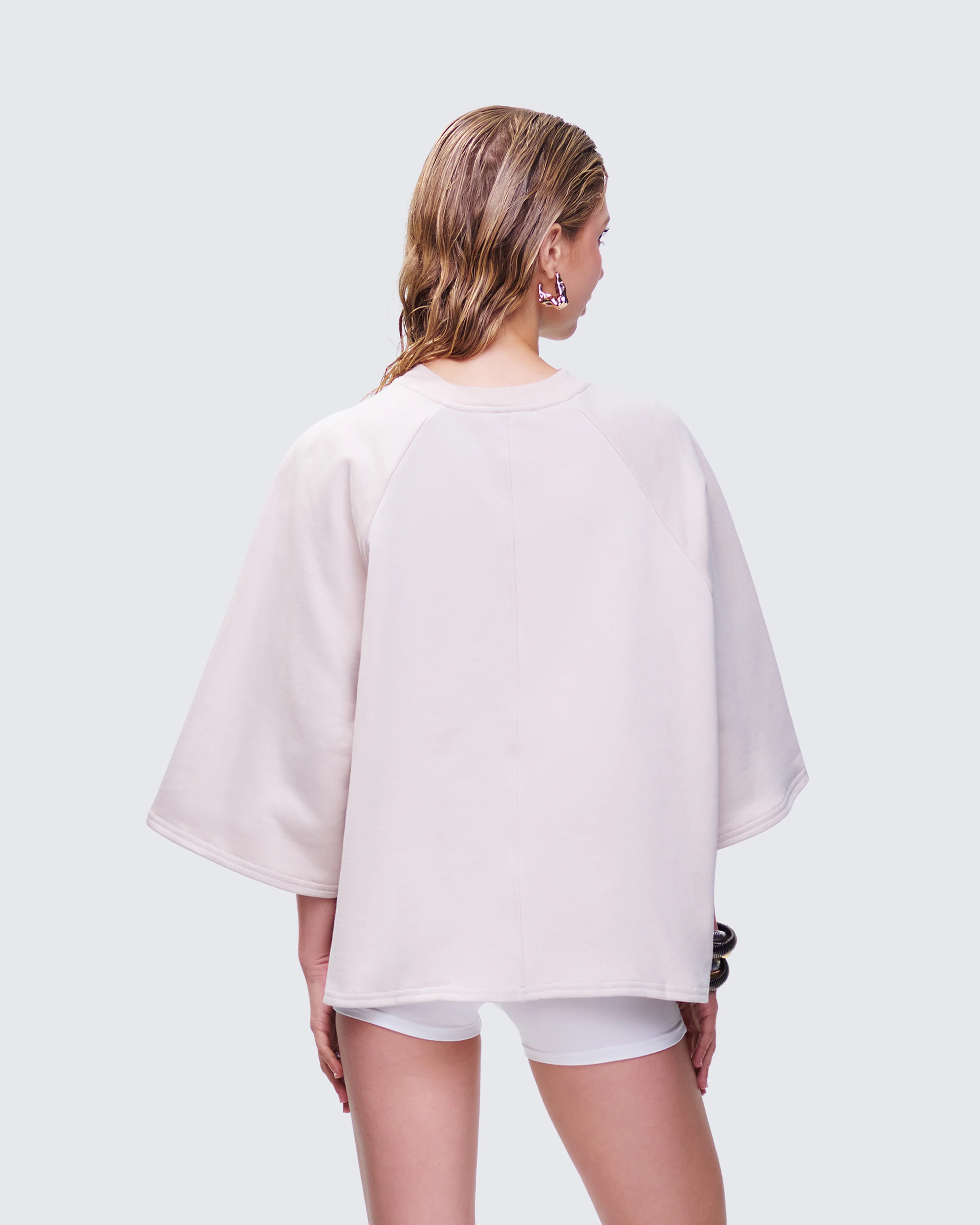 Mabelle Ivory Oversized Raglan Top - Image 4