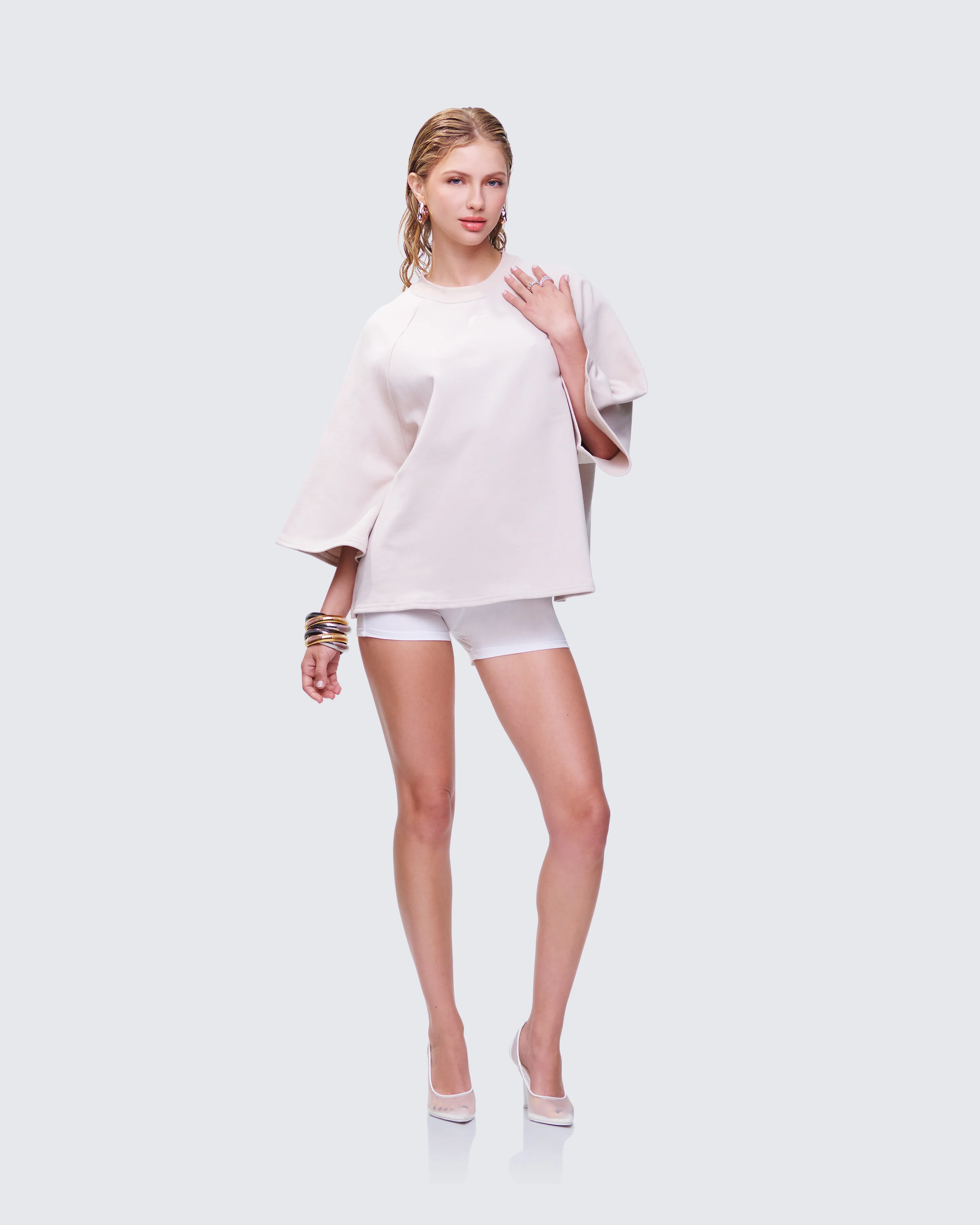 Mabelle Ivory Oversized Raglan Top - Image 5