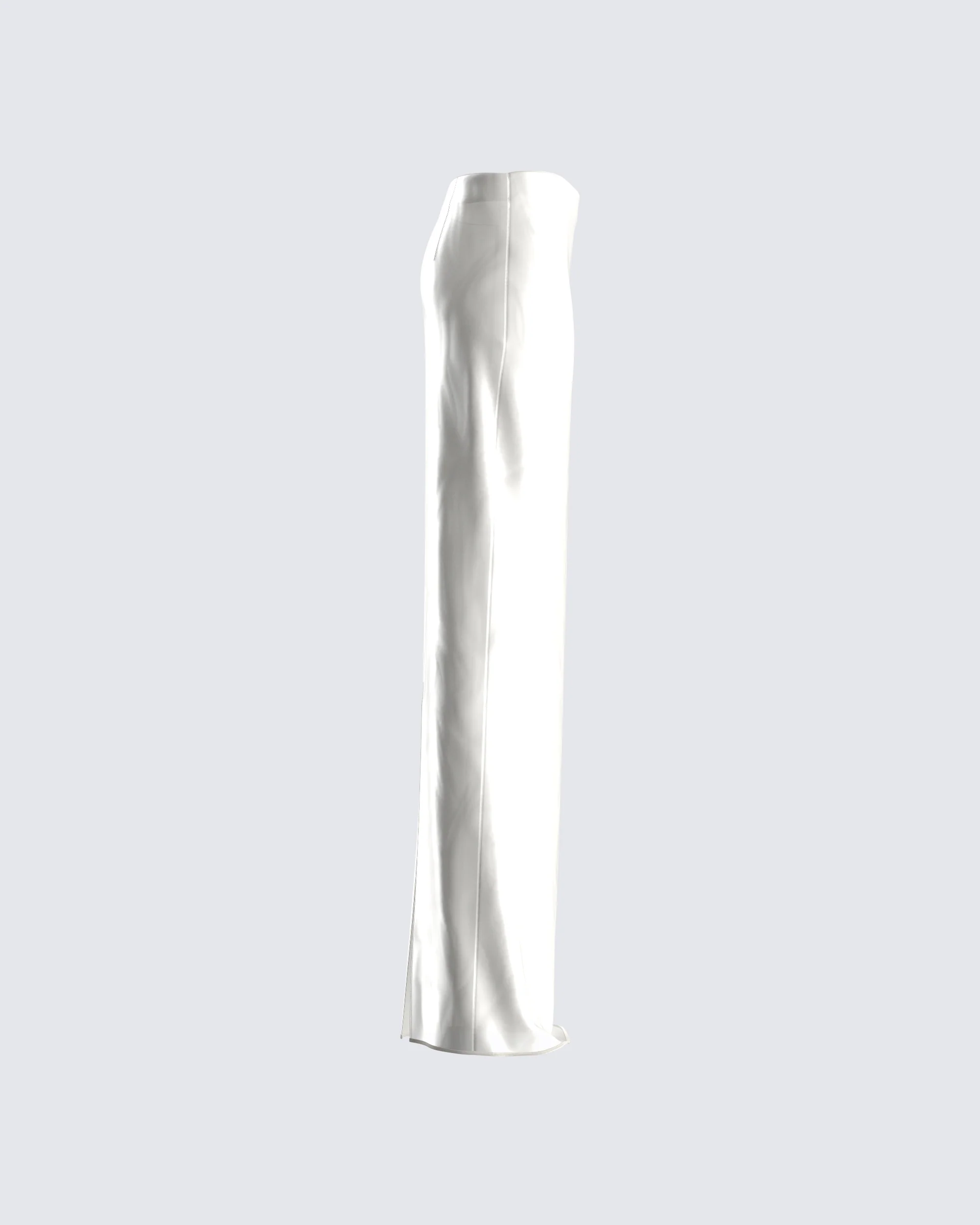 Mackenna Ivory Satin Maxi Skirt - Image 2