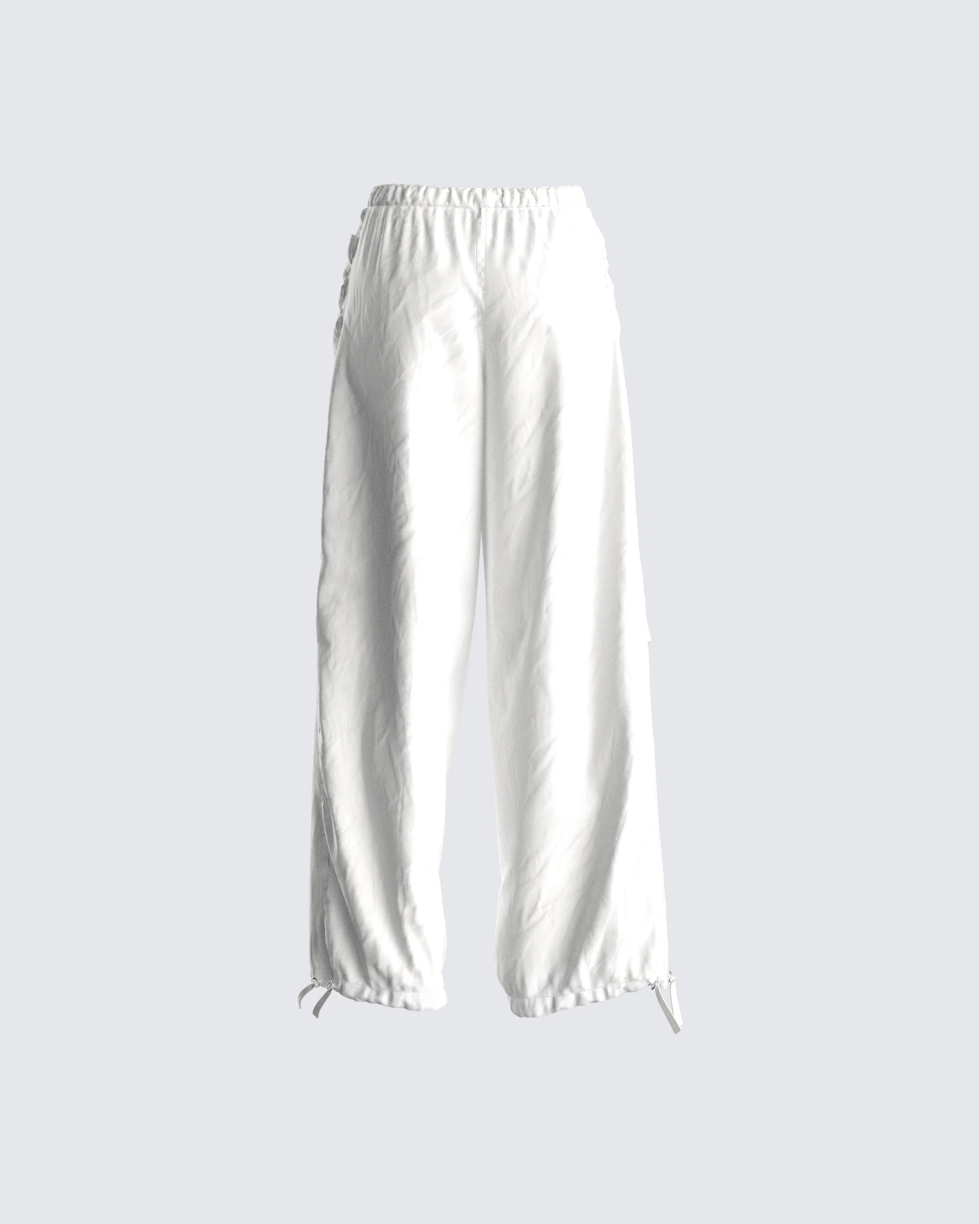 Maddox White Parachute Pant - Image 3