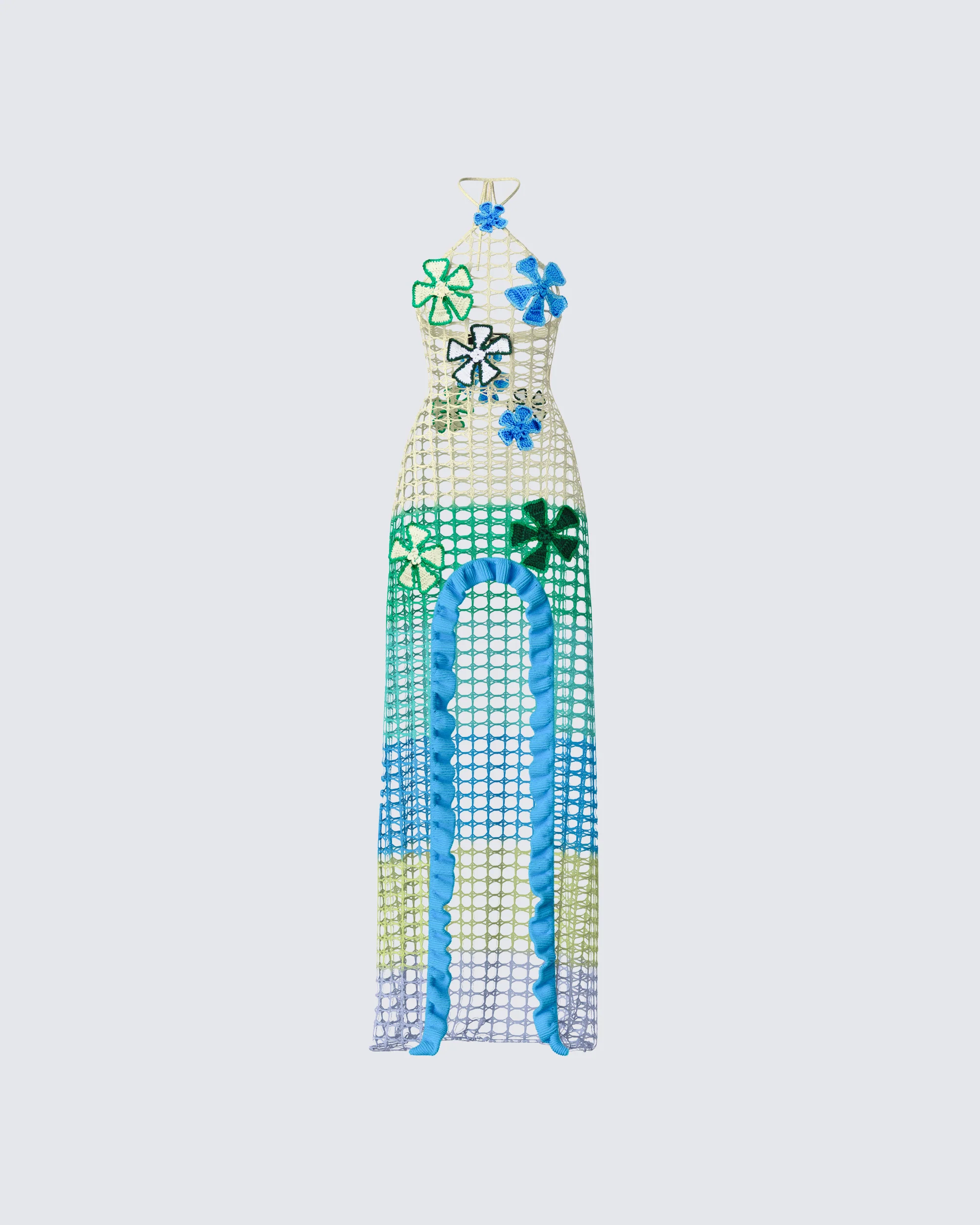 Mael Multi Crochet Floral Applique Dress