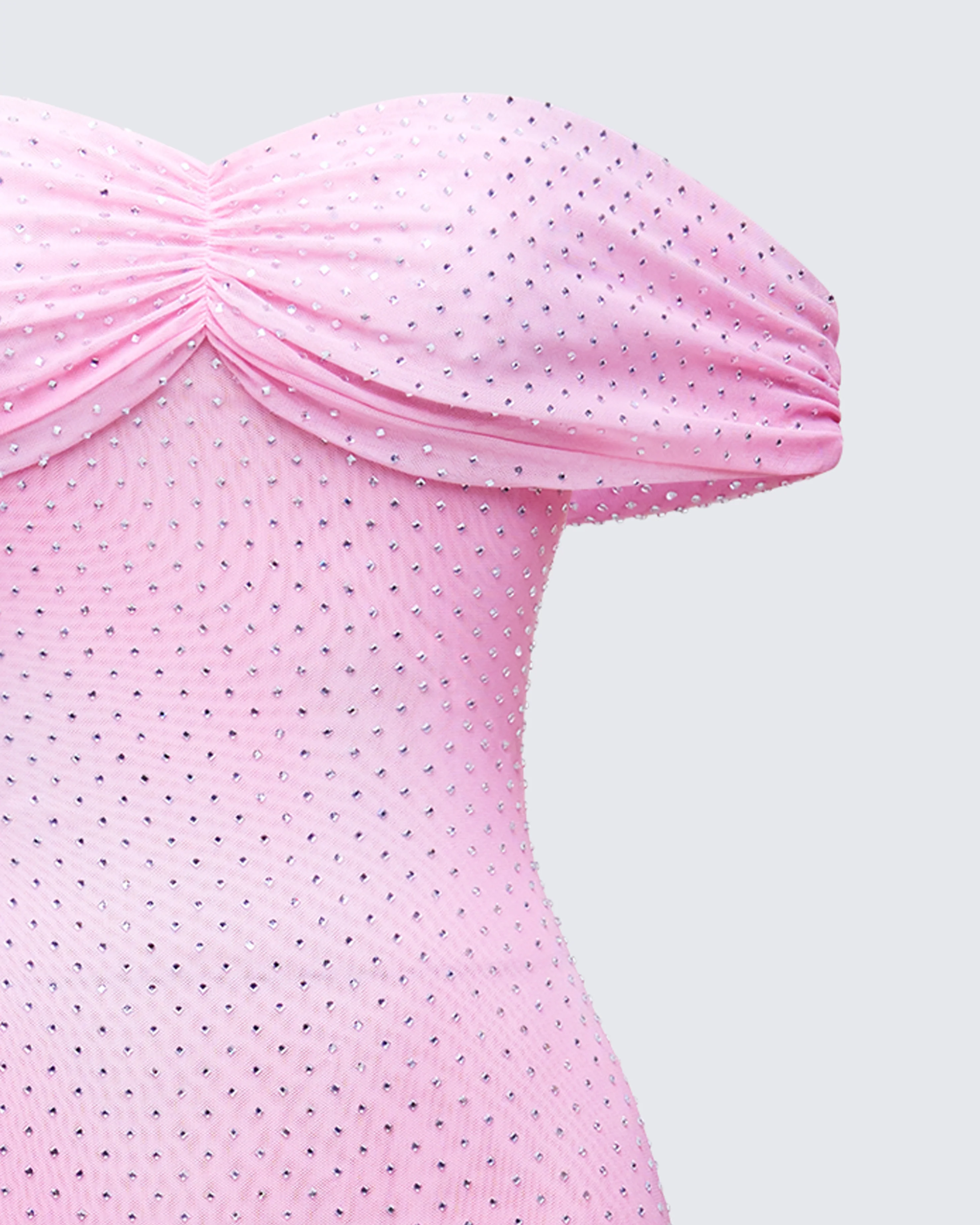 Maela Pink Diamanté Maxi Dress - Image 6