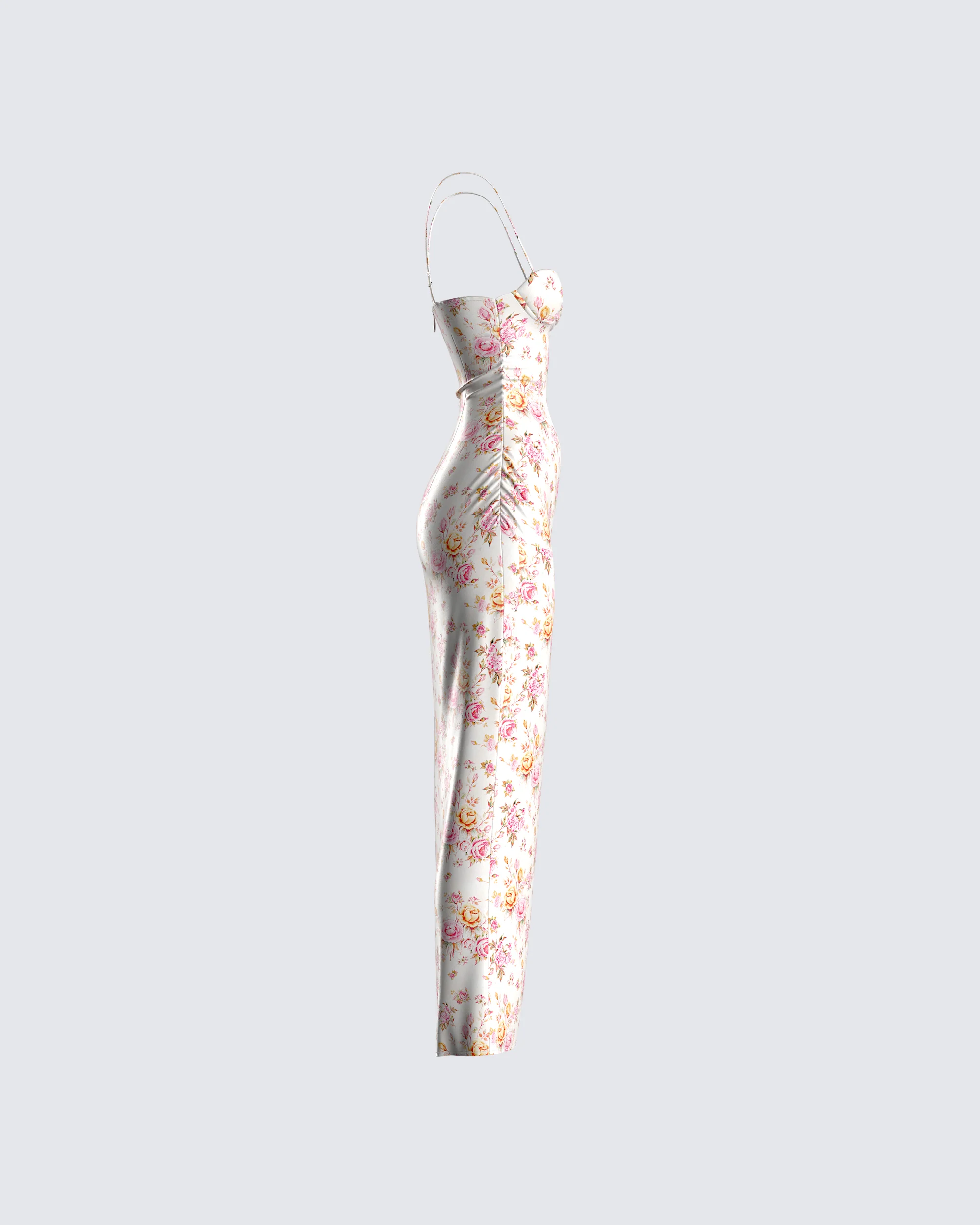 Maelle Ivory Flower Print Dress - Image 2