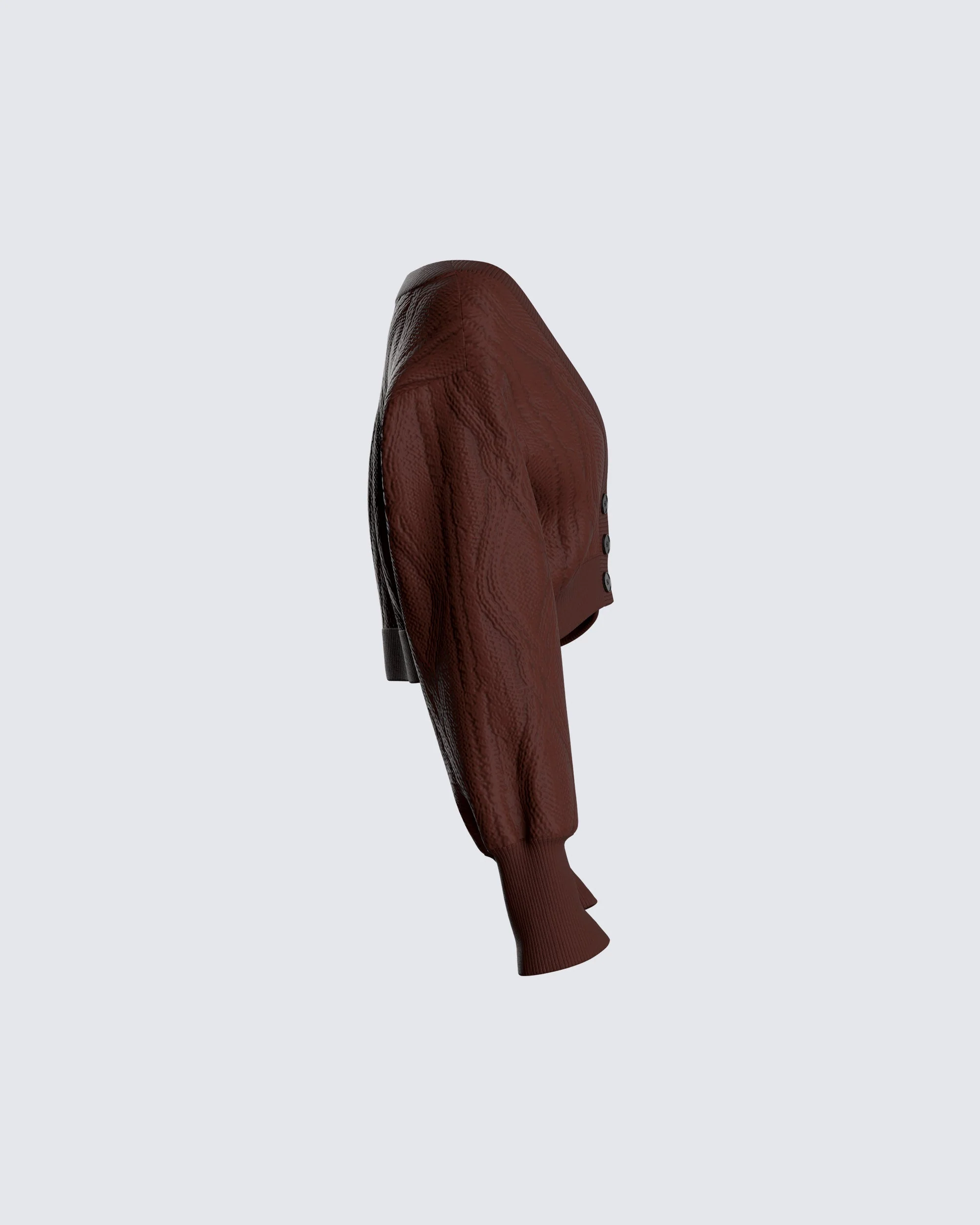 Maggie Brown Cable Knit Cardigan - Image 2