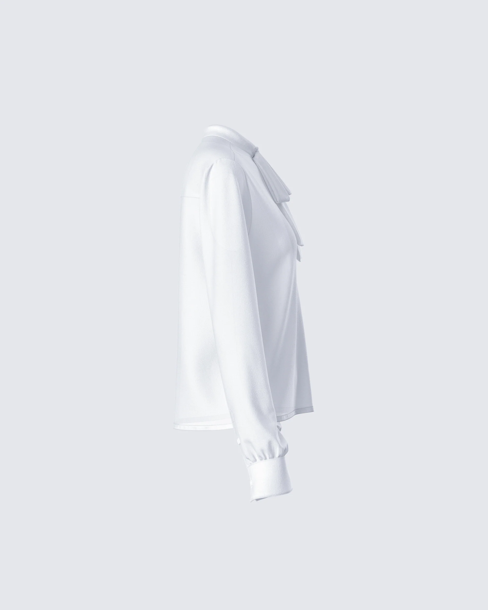 Maia White Pussy Bow Blouse - Image 2