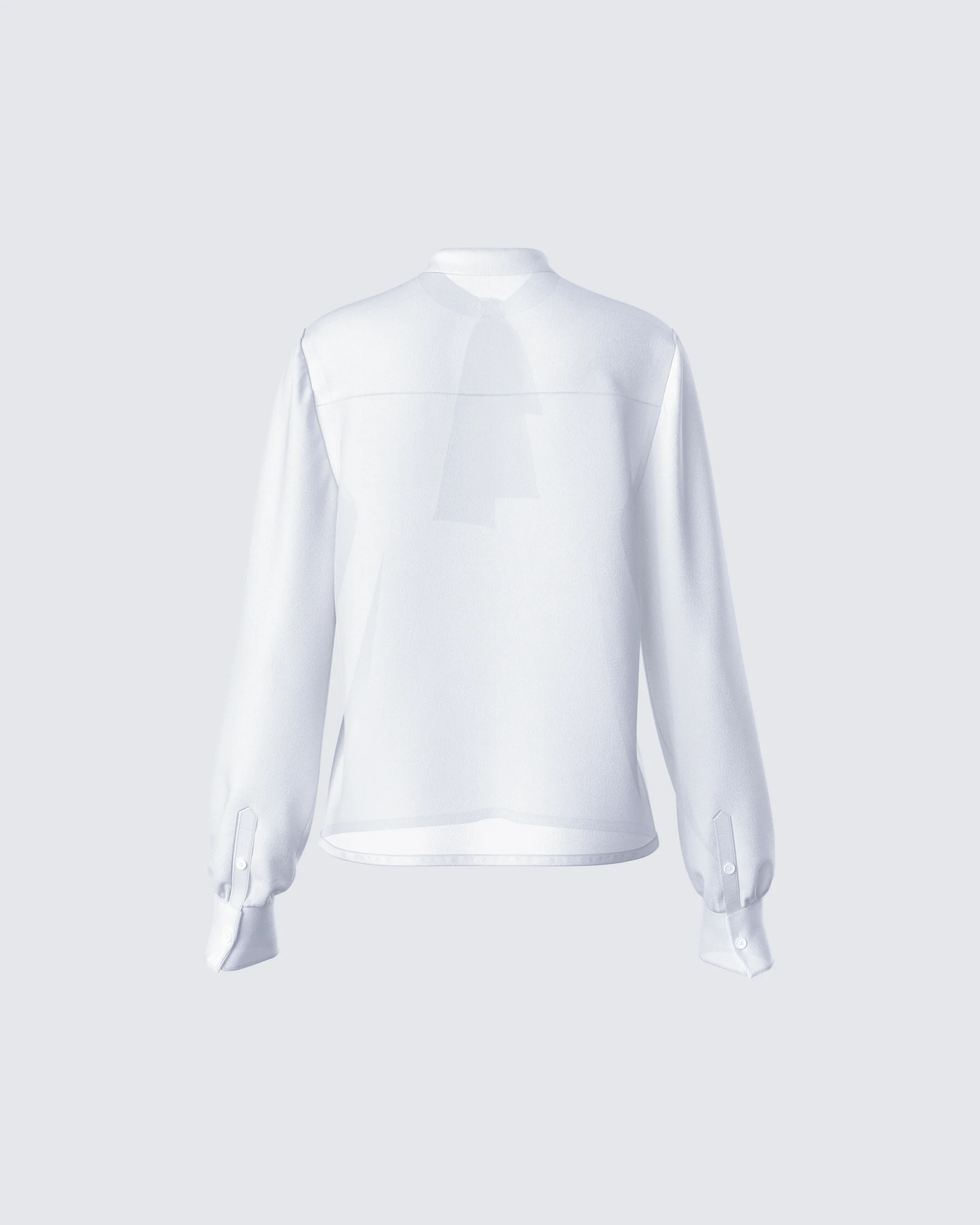 Maia White Pussy Bow Blouse - Image 3
