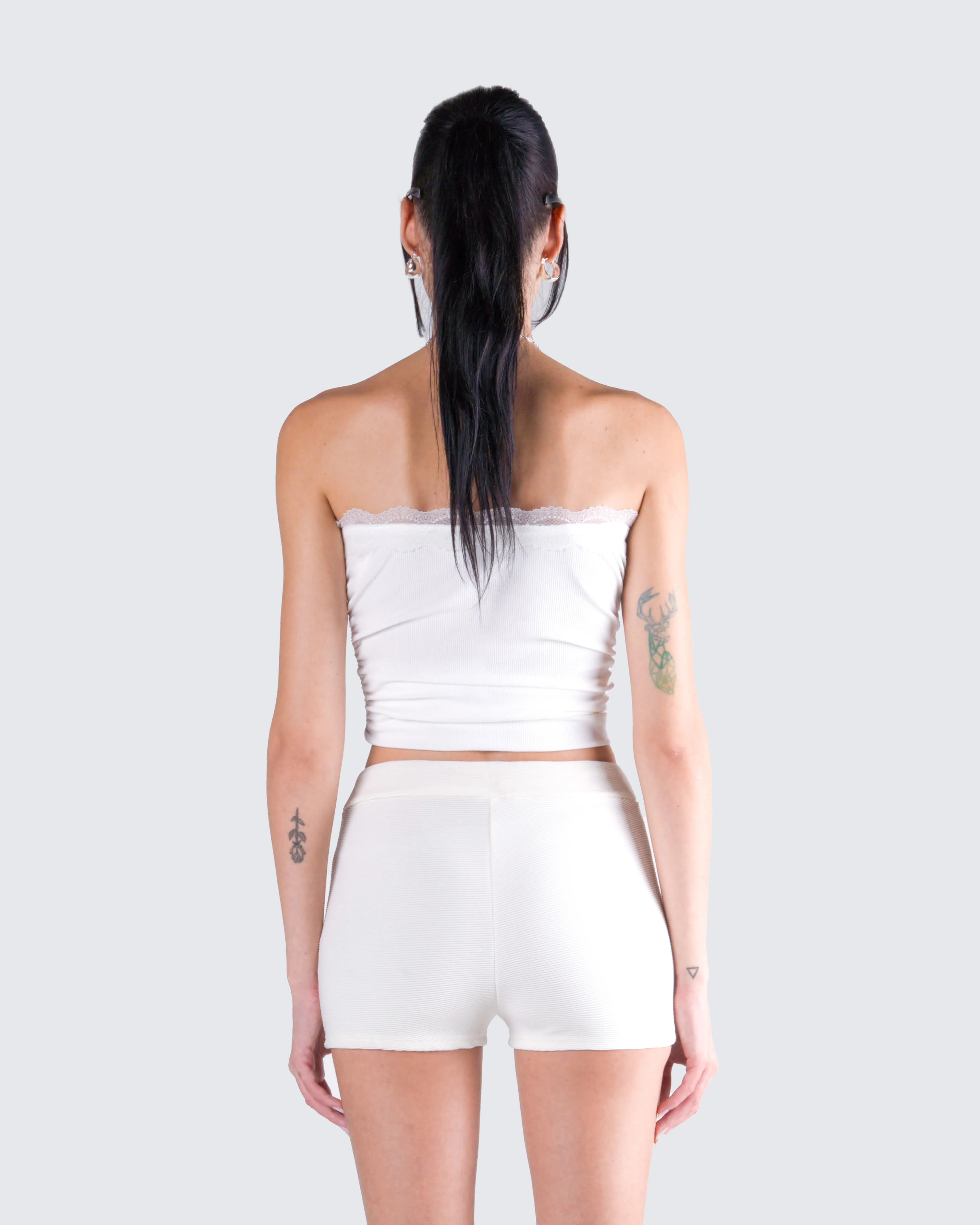 Mara White Jersey Tube Top - Image 7