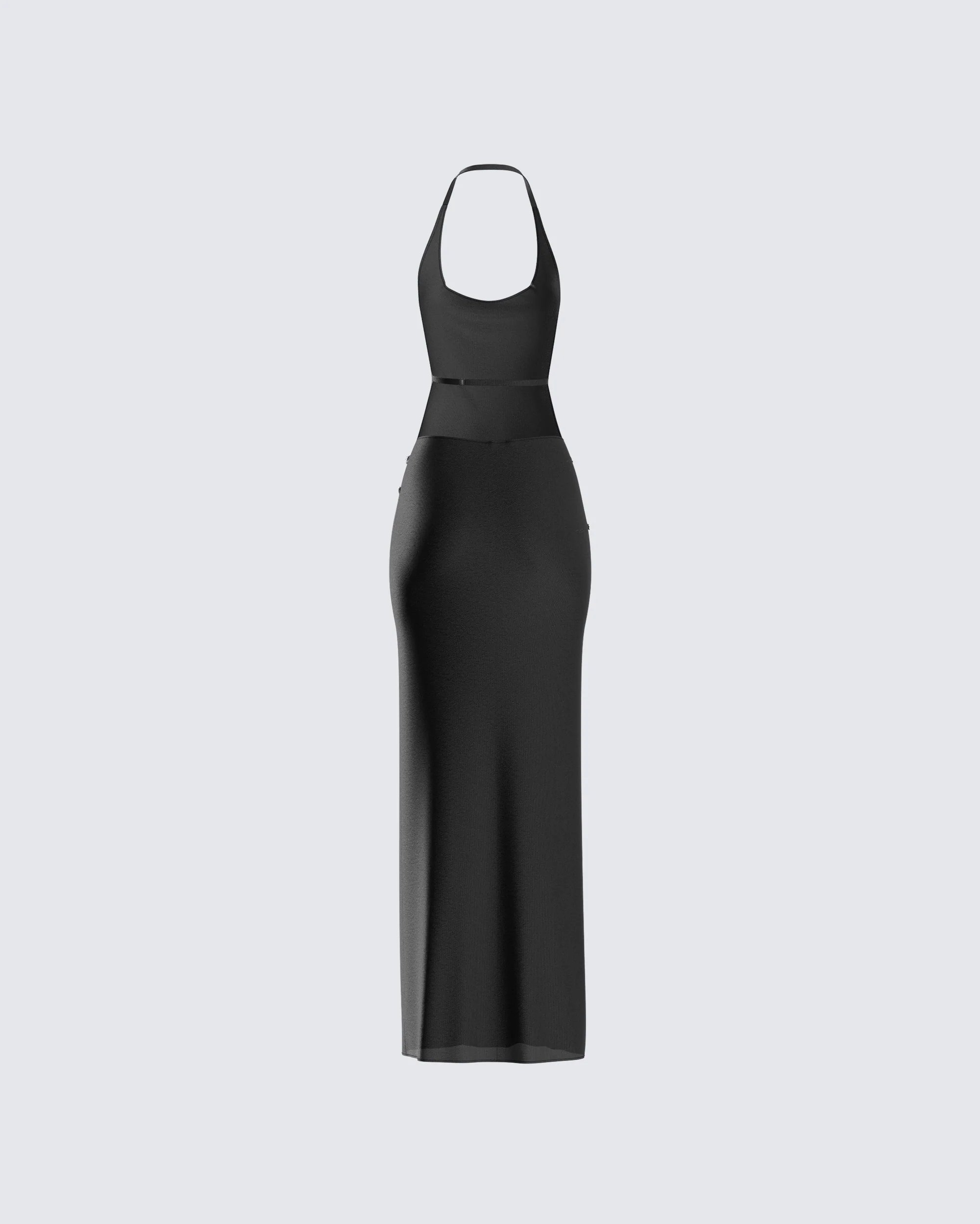 Marcel Black Halter Maxi Dress - Image 3