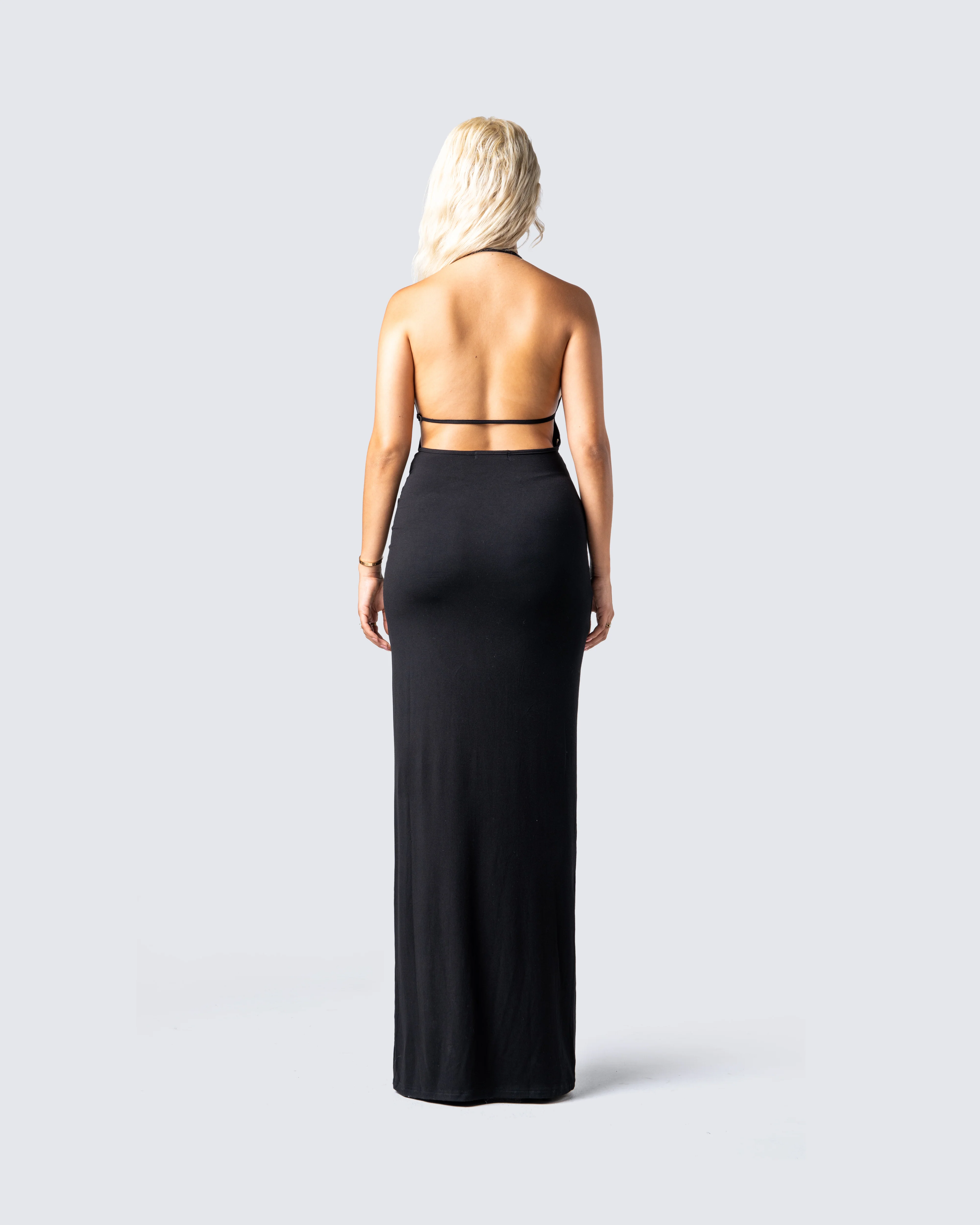 Marcel Black Halter Maxi Dress - Image 6
