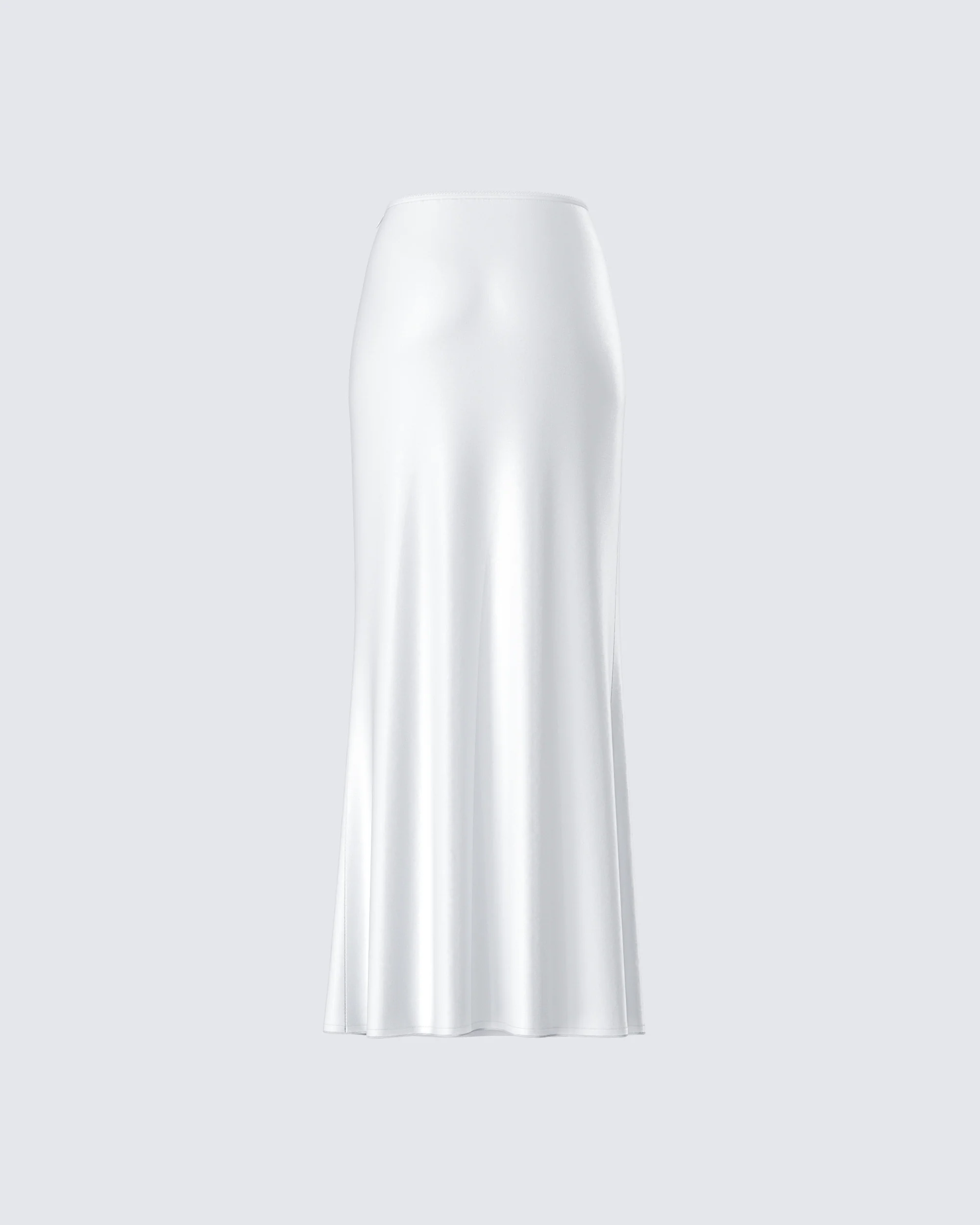 Maree White Low Rise Maxi Skirt - Image 3