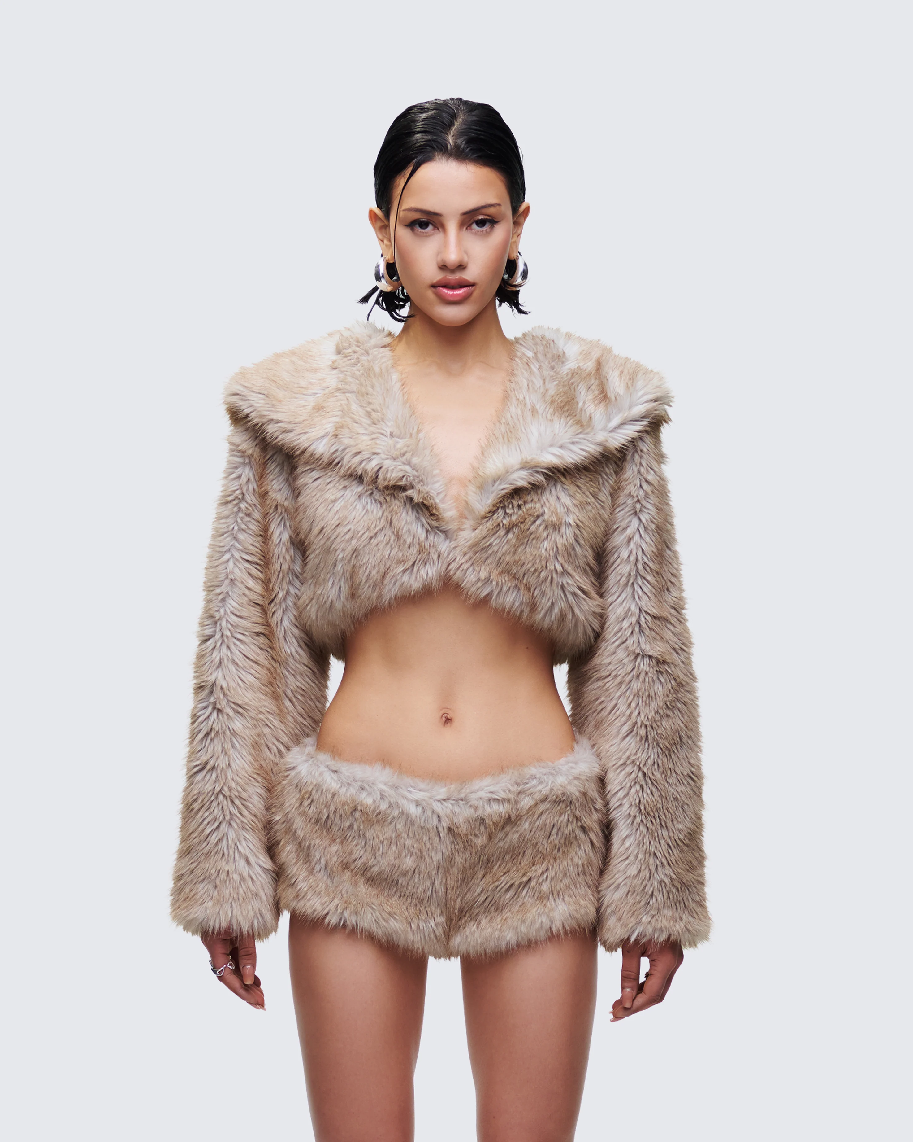 Marilyn Brown Faux Fur Jacket - Image 2