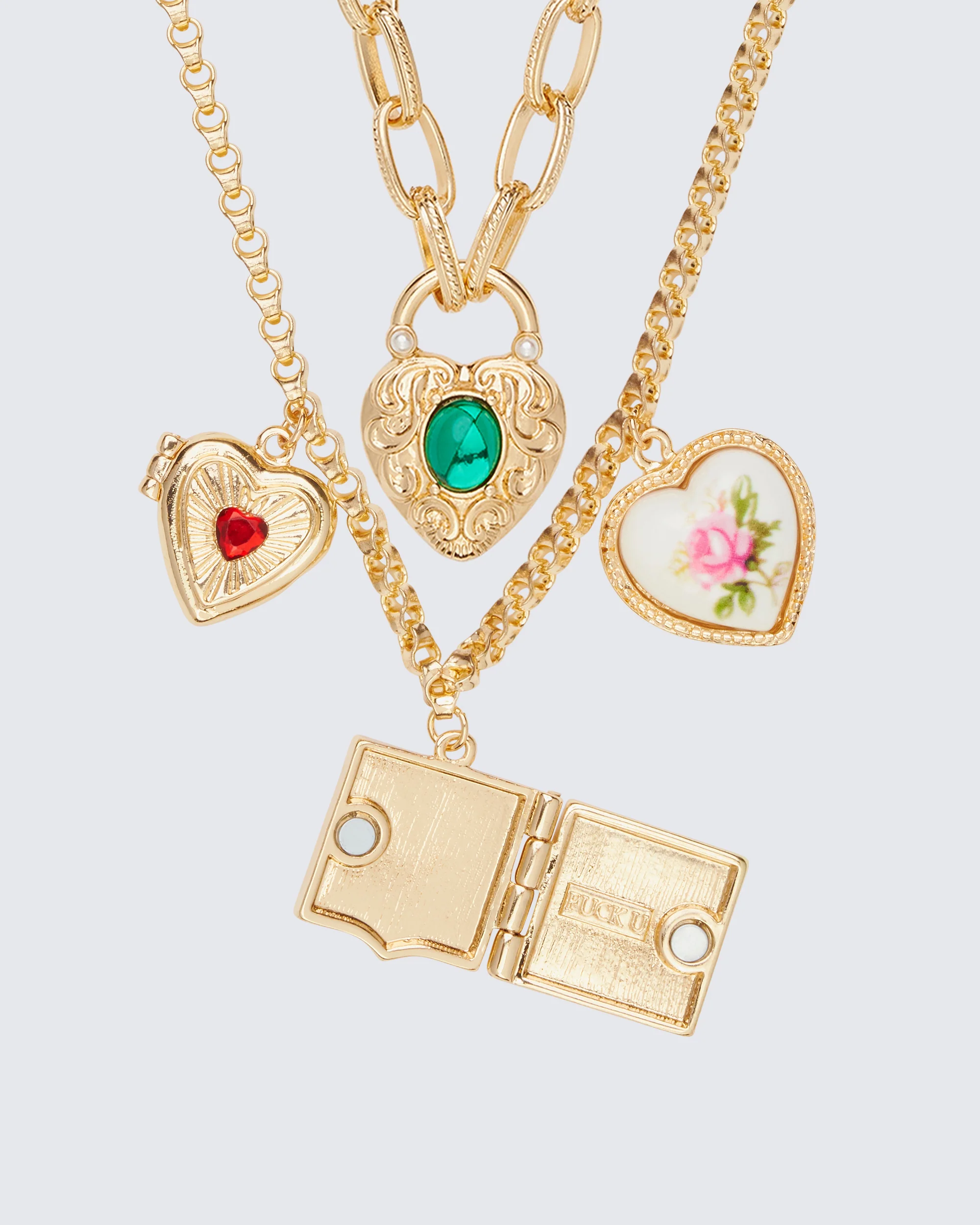 Marisol Gold Charm Heart Necklaces - Image 2