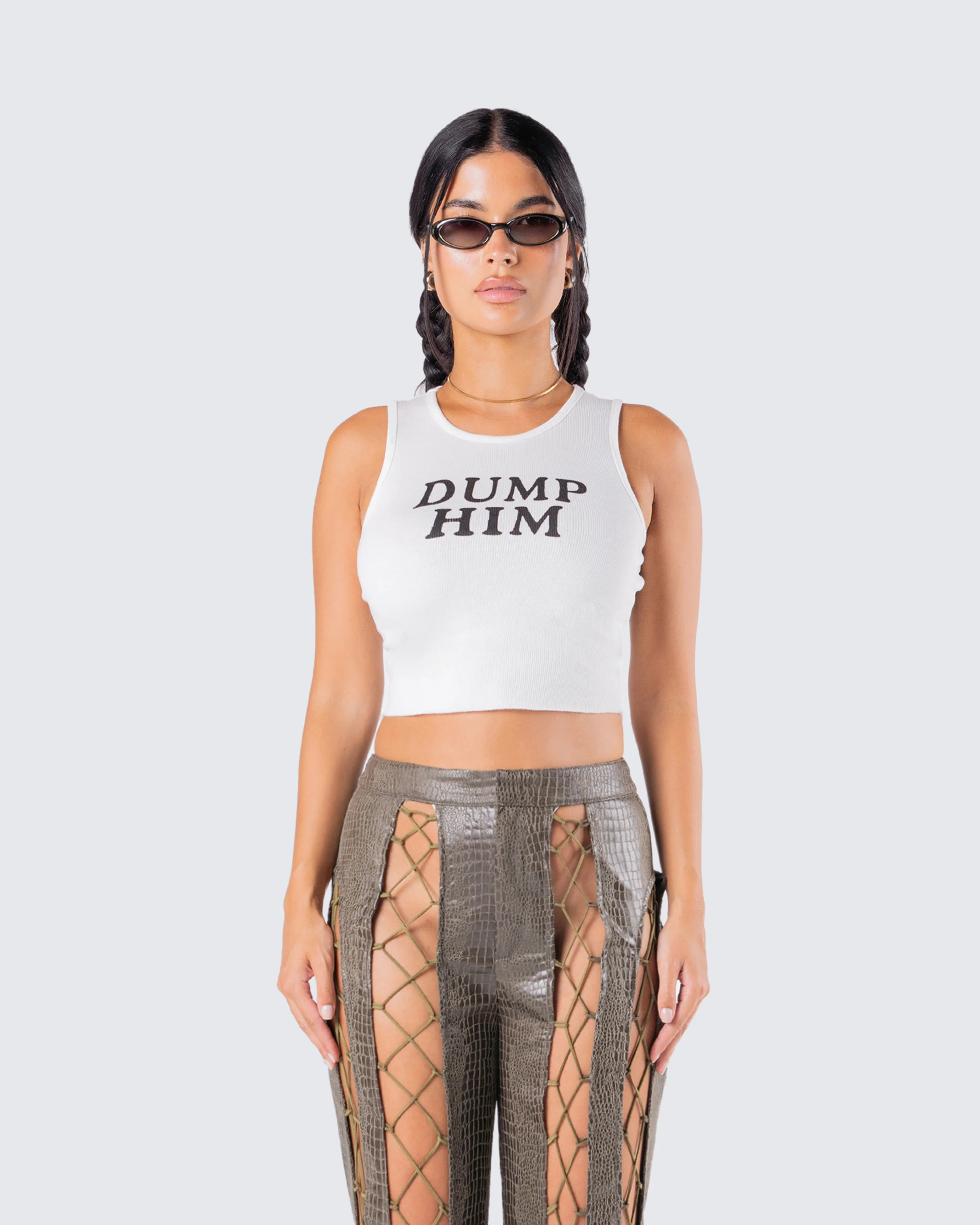 Marlow White Graphic Tank Top - Image 4