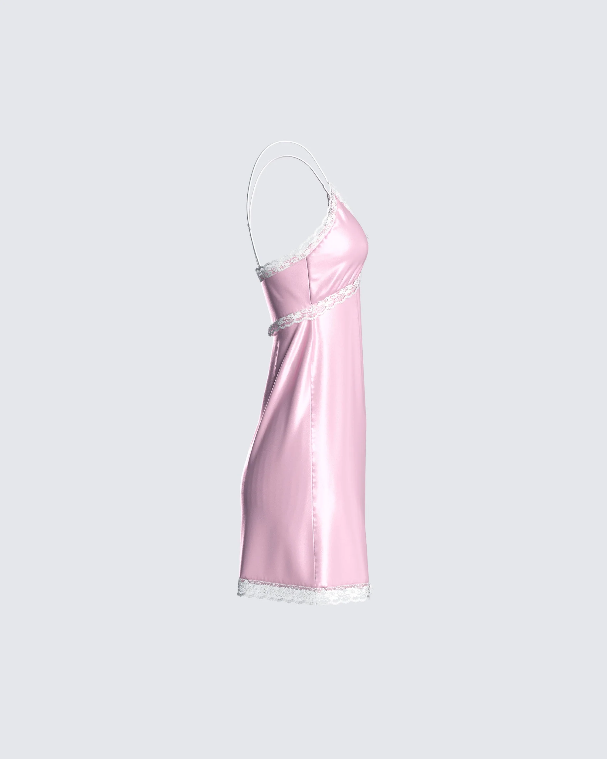 Marsha Pink Satin Mini Dress - Image 2