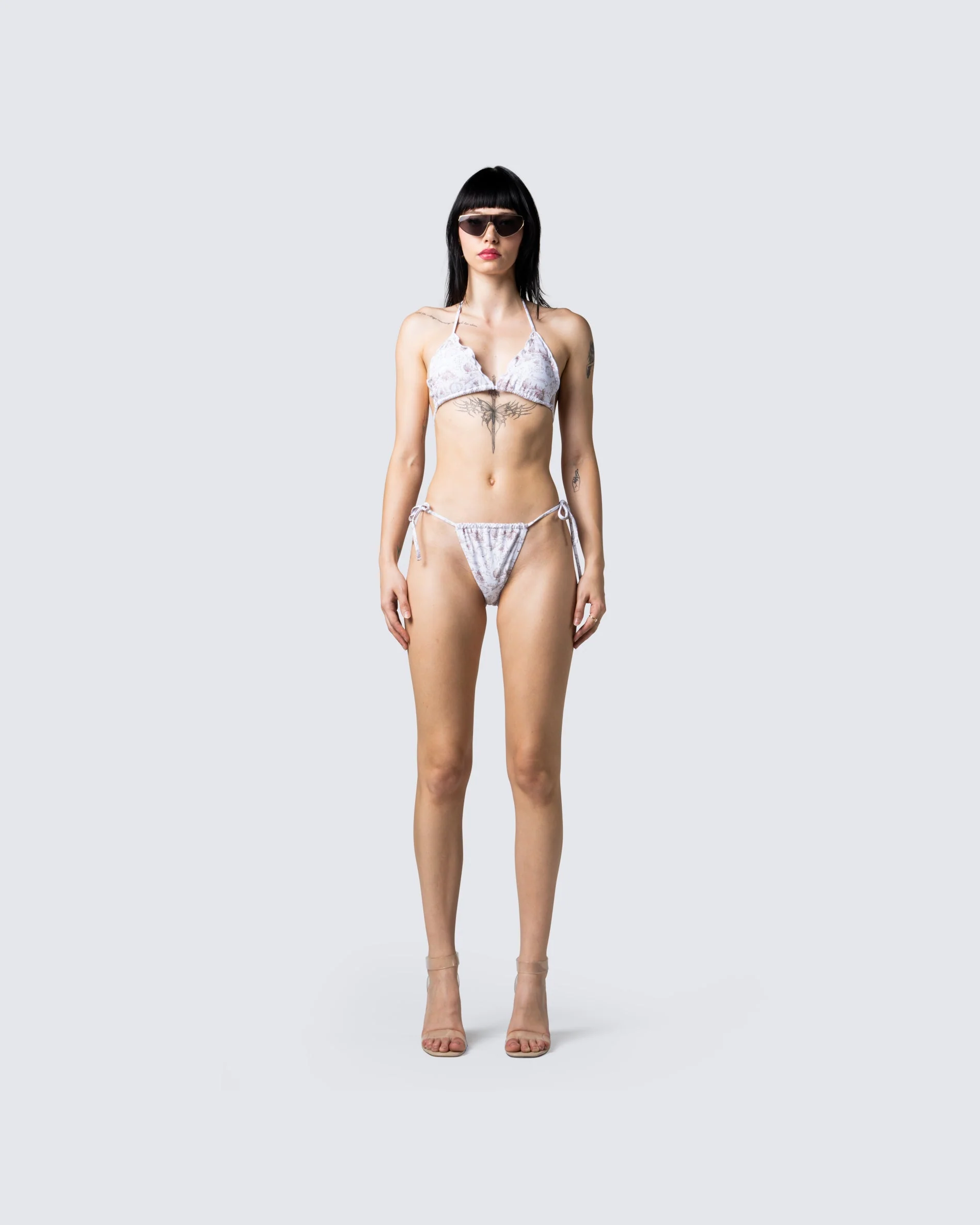 Mason White Print Bikini Top - Image 4