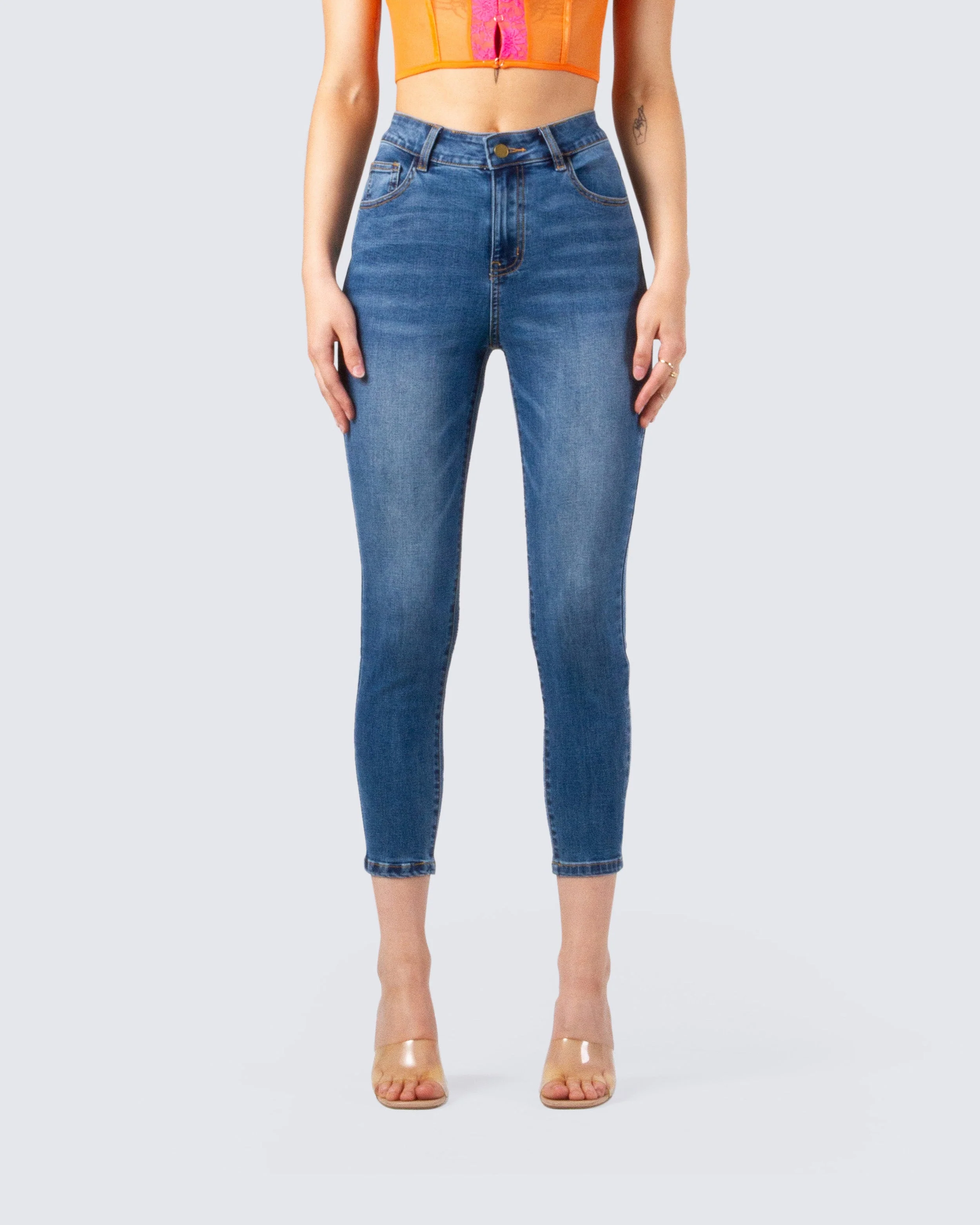 Mateo Skinny Blue Jeans - Image 4