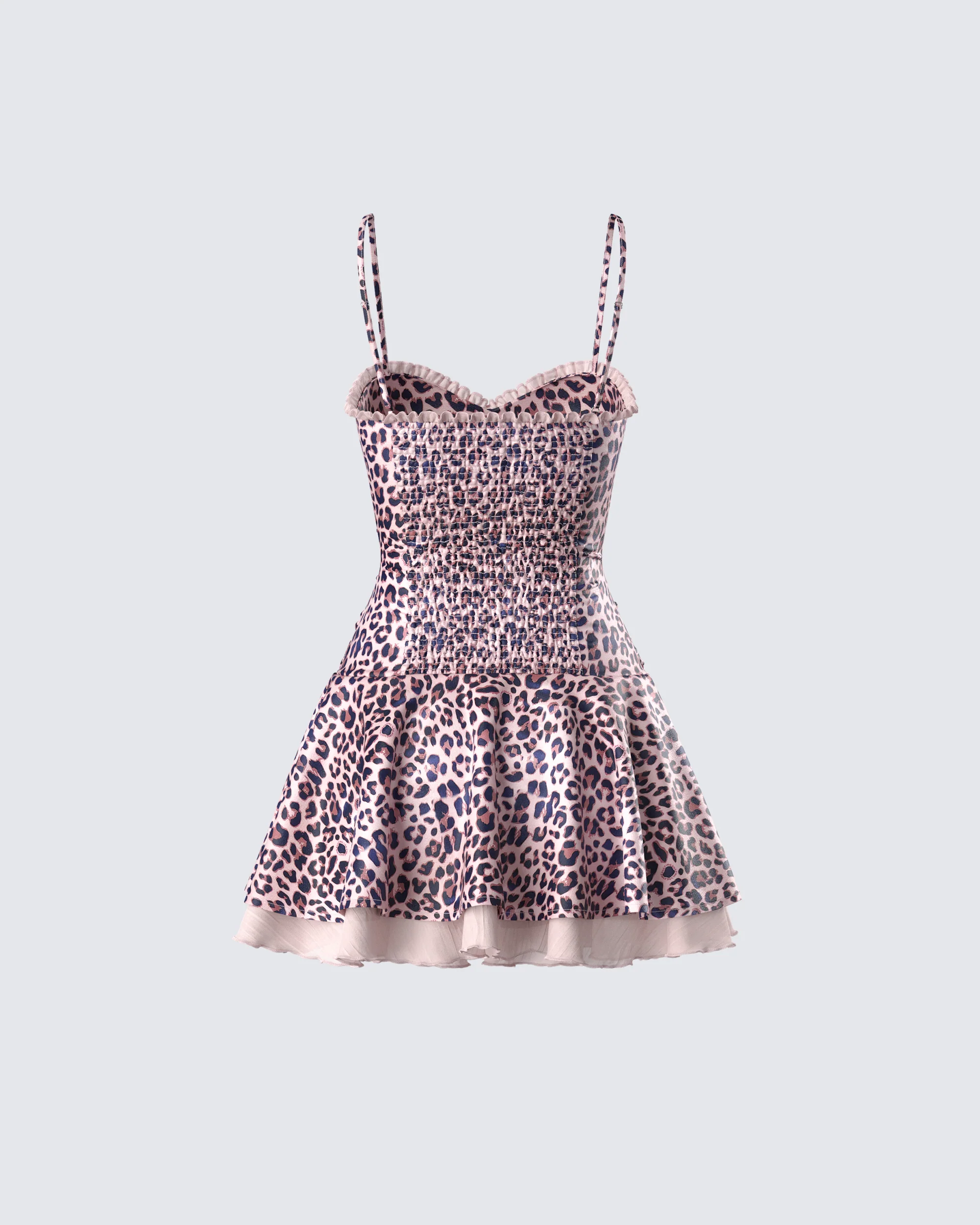 Maxima Brown Leopard Print Mini Dress - Image 3