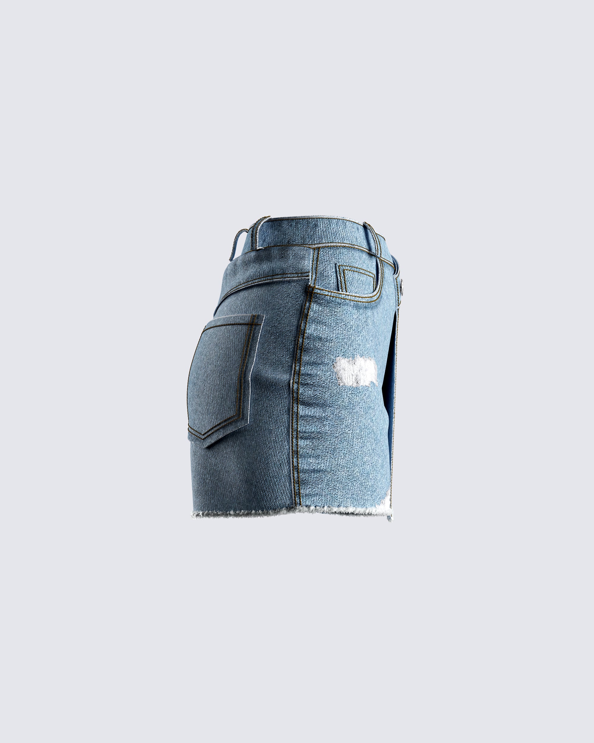 Mayerly Blue Denim Wrap Skort - Image 2