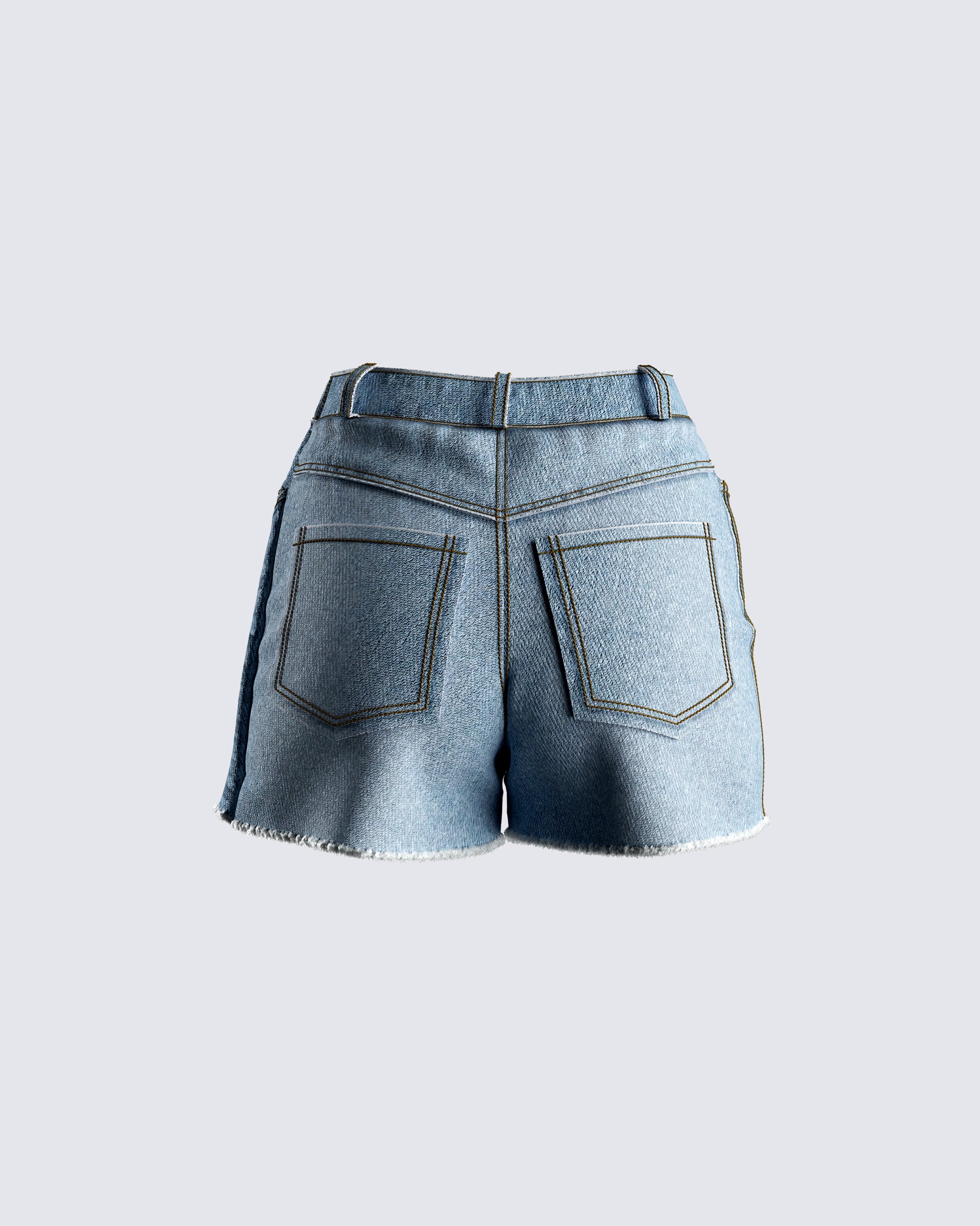 Mayerly Blue Denim Wrap Skort - Image 3