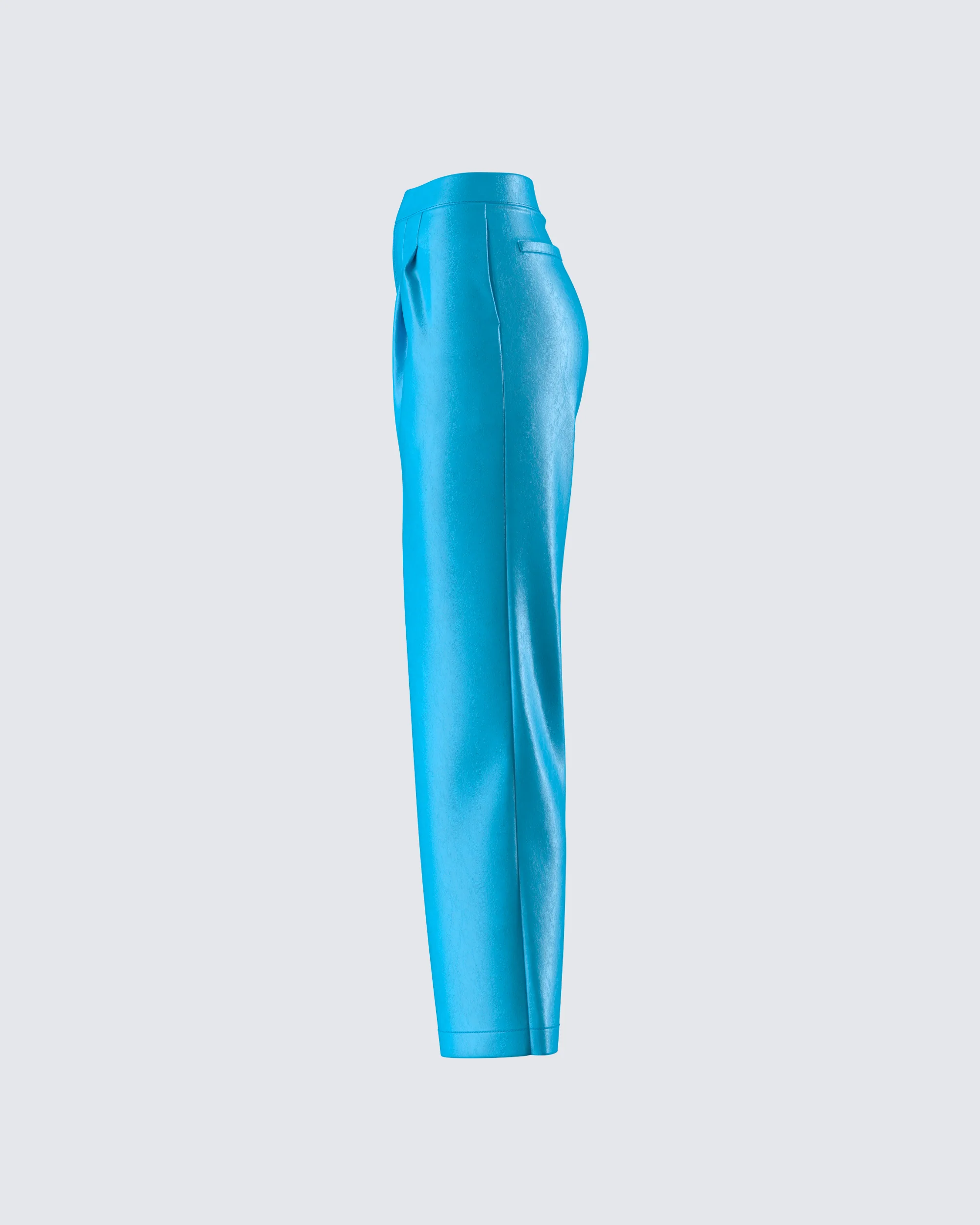 Maz Turquoise Vegan Leather Pant - Image 2