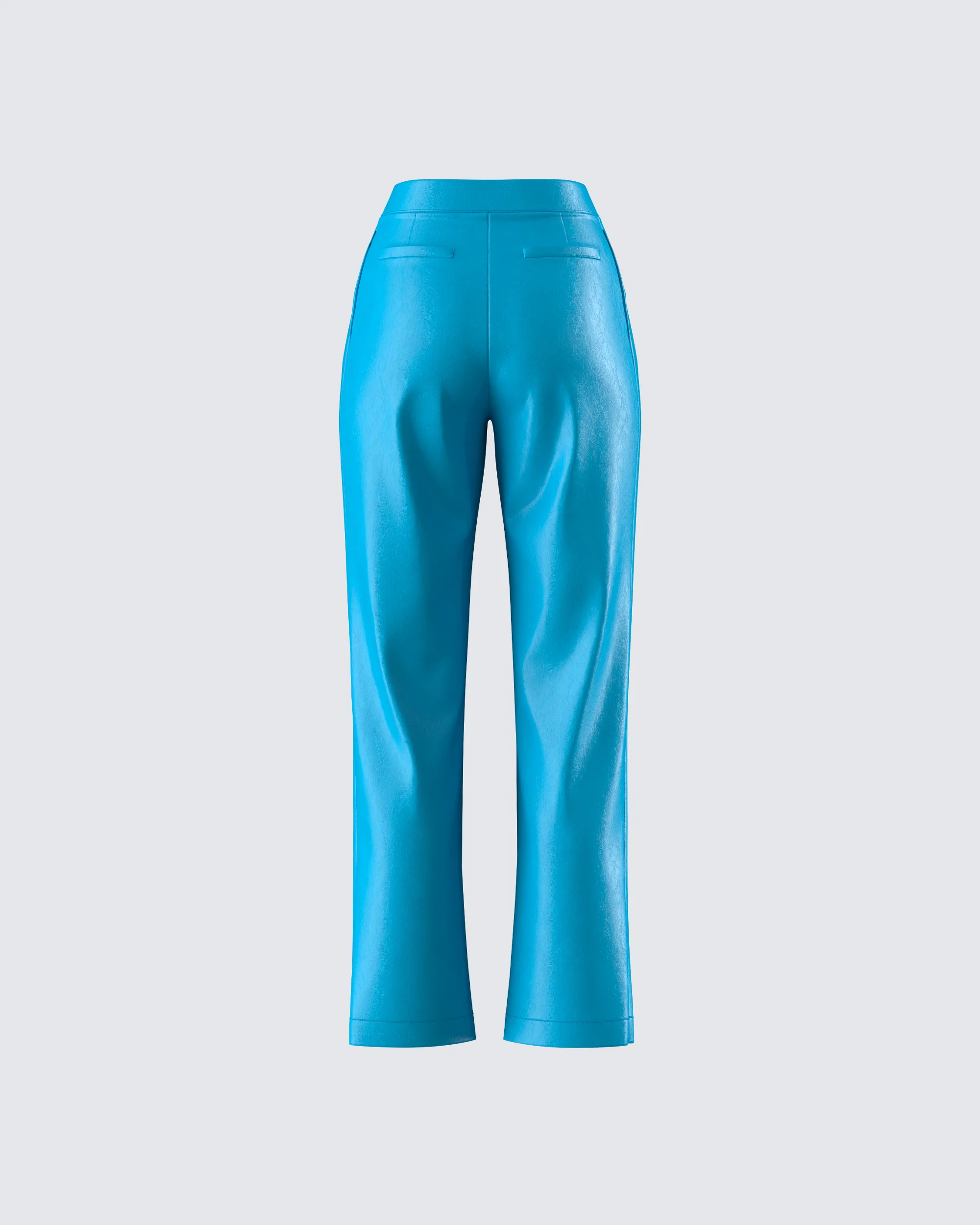 Maz Turquoise Vegan Leather Pant - Image 3
