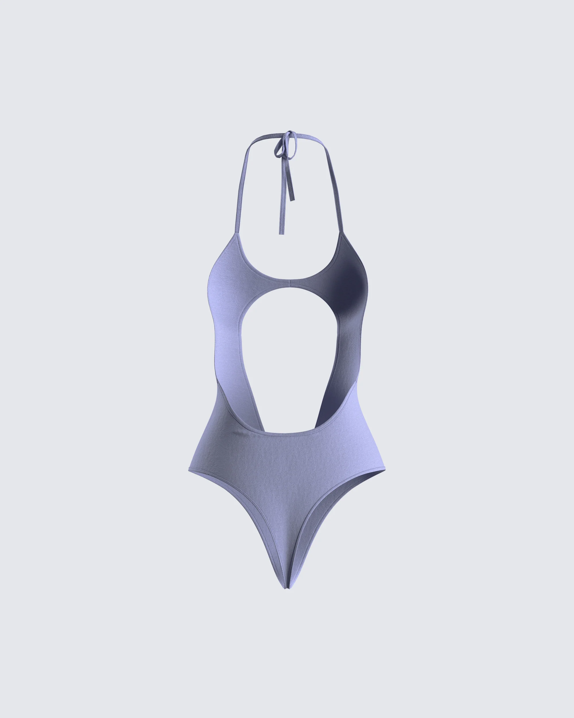 Meera Grey Jersey Cut Out Bodysuit - Image 3