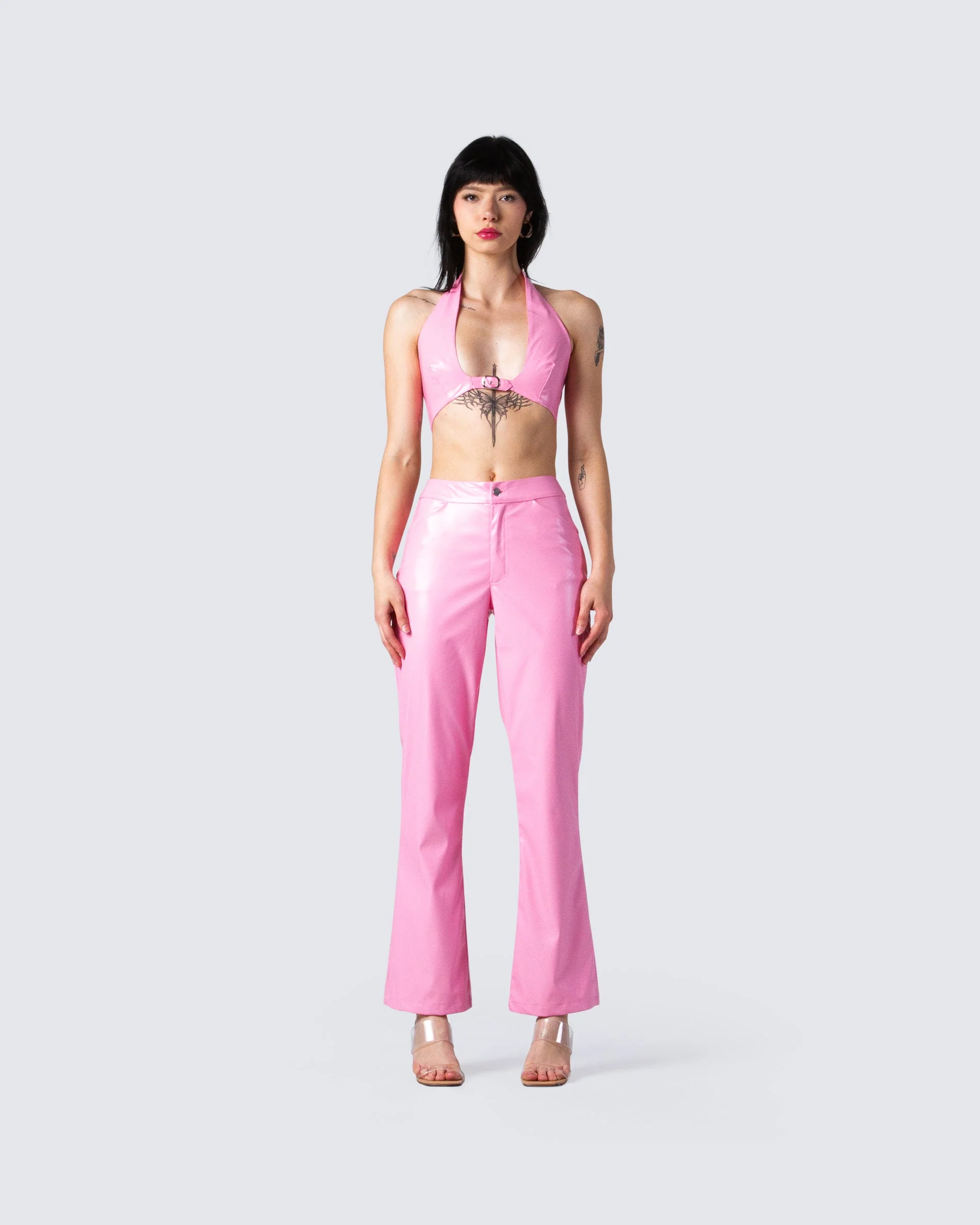 Melanie Pink Halter Top - Image 4