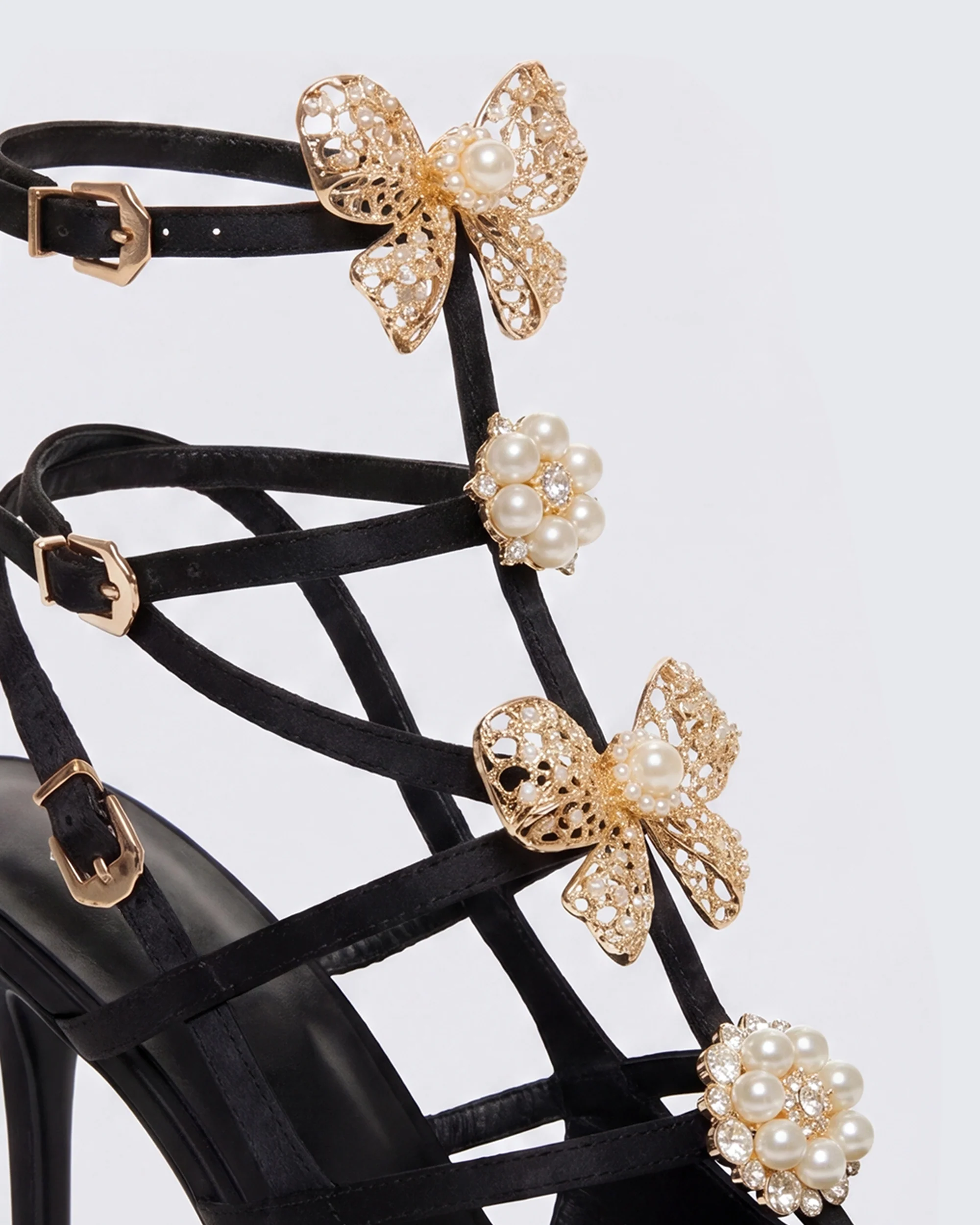 Melba Black Jewel Bow Pumps - Image 5