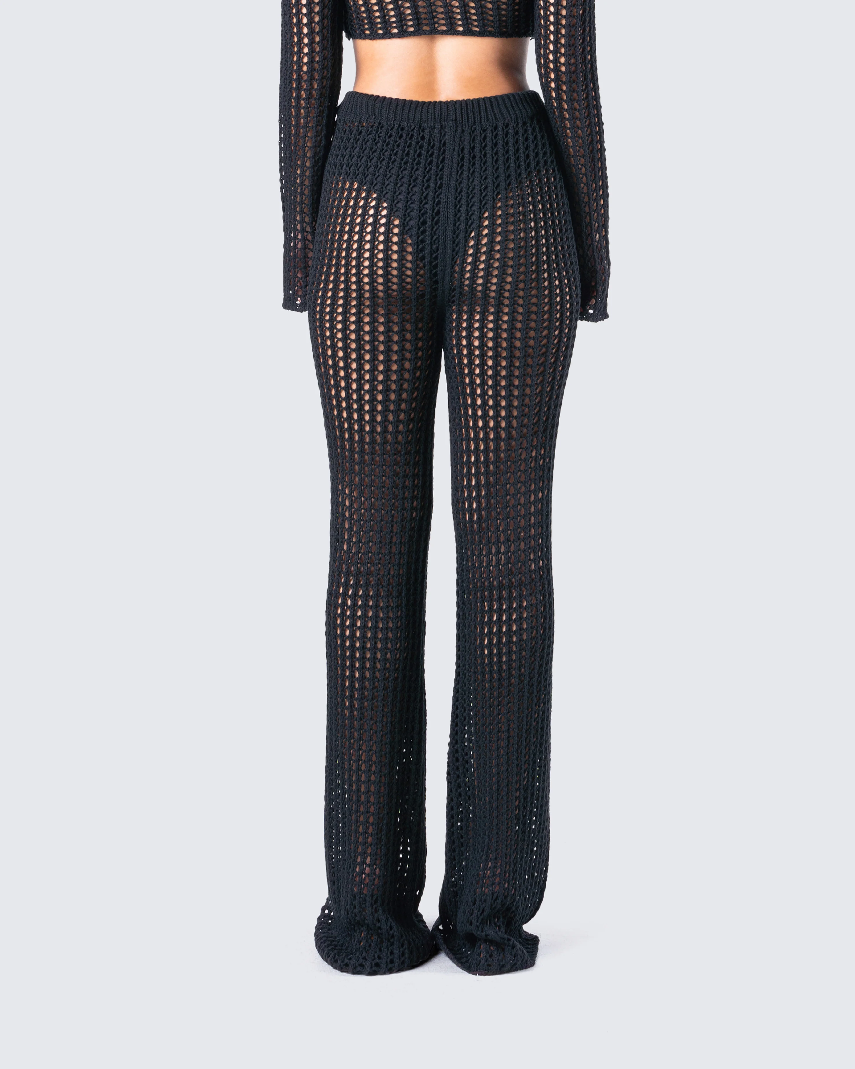 Melissa Black Crochet Pant - Image 7