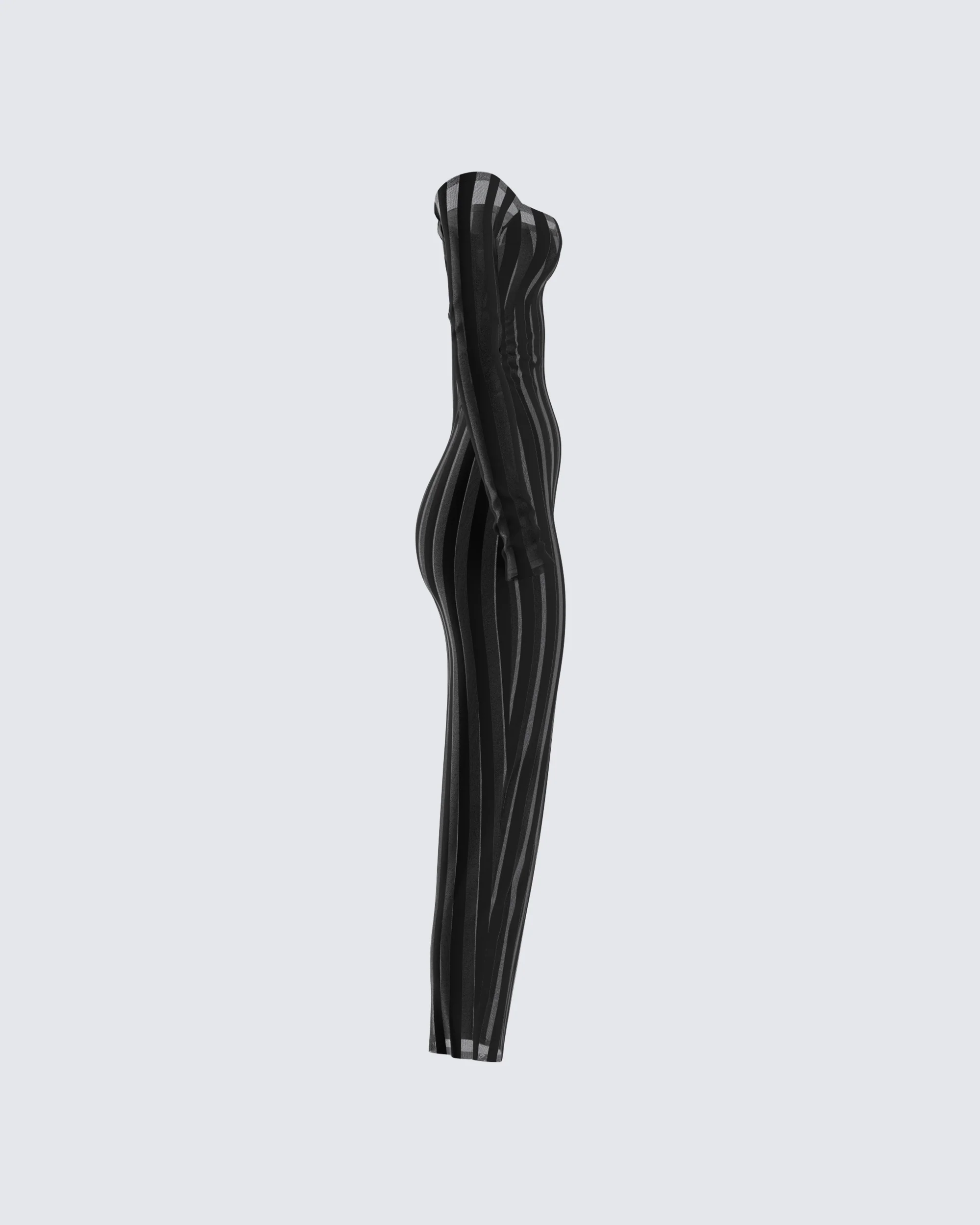 Meritt Black Stripe Midi Dress - Image 2
