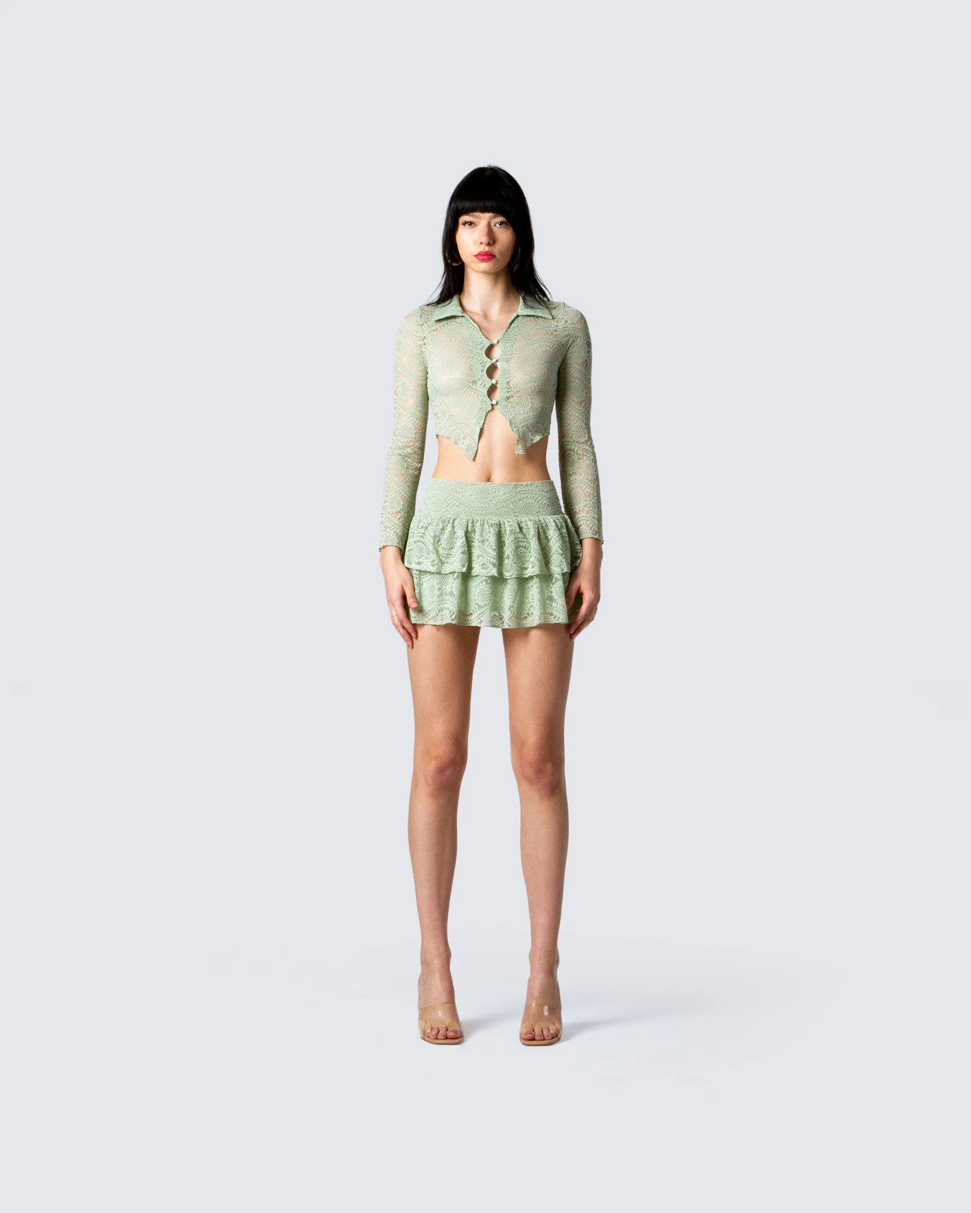 Mia Sage Stretch Lace Set - Image 4