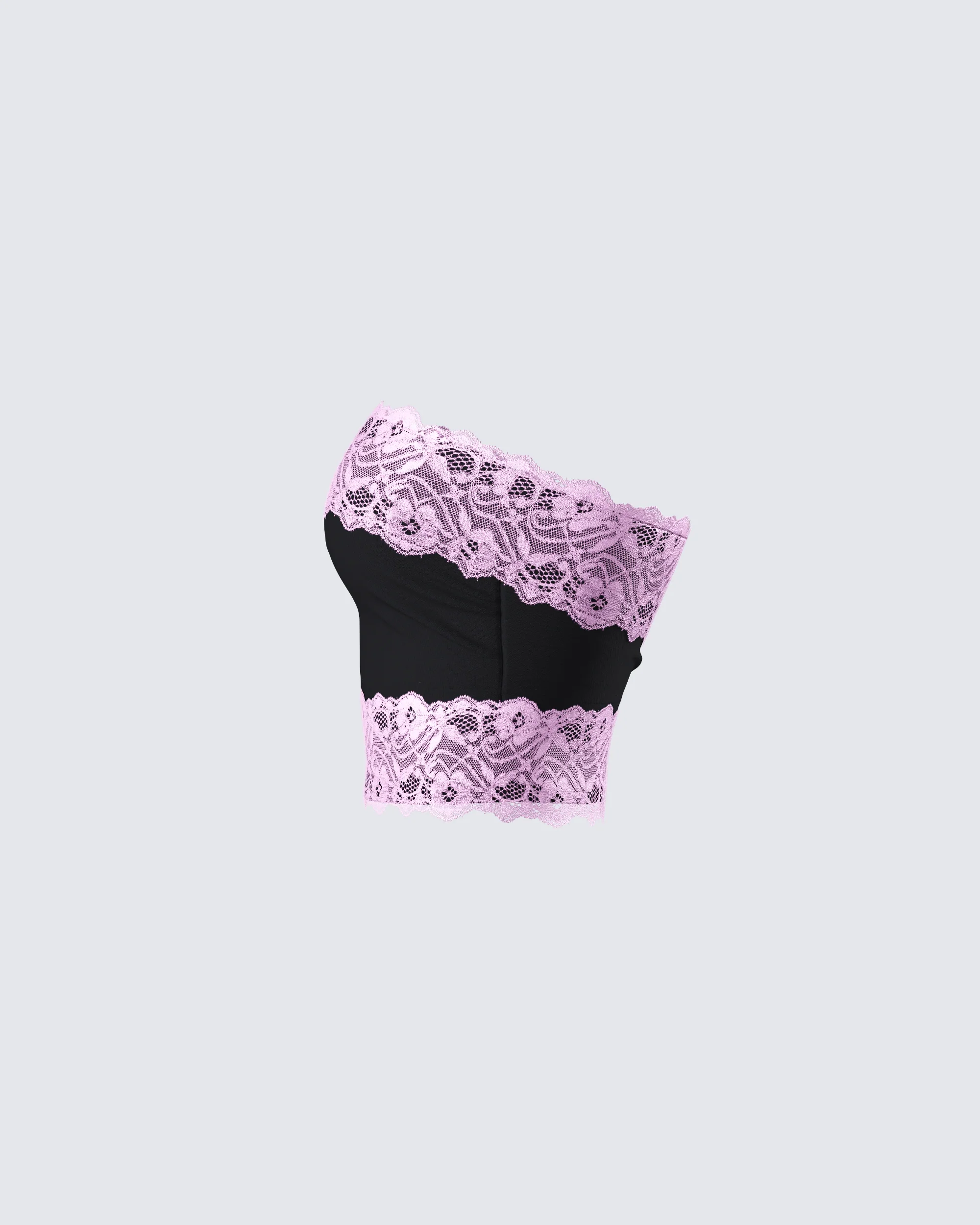 Michele Black Lace Trim Top - Image 2