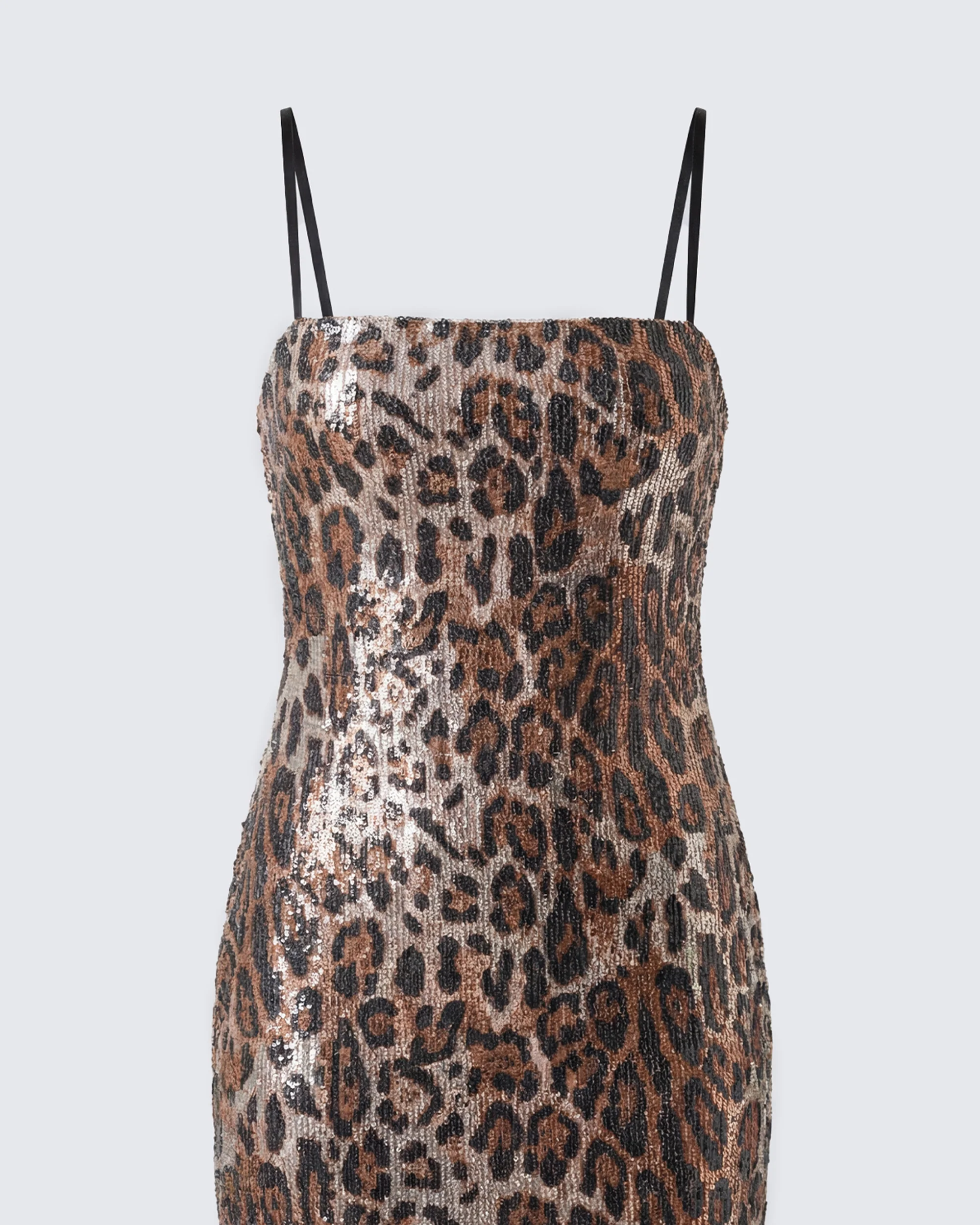 Mila Sequin Leopard Print Mini Dress - Image 6