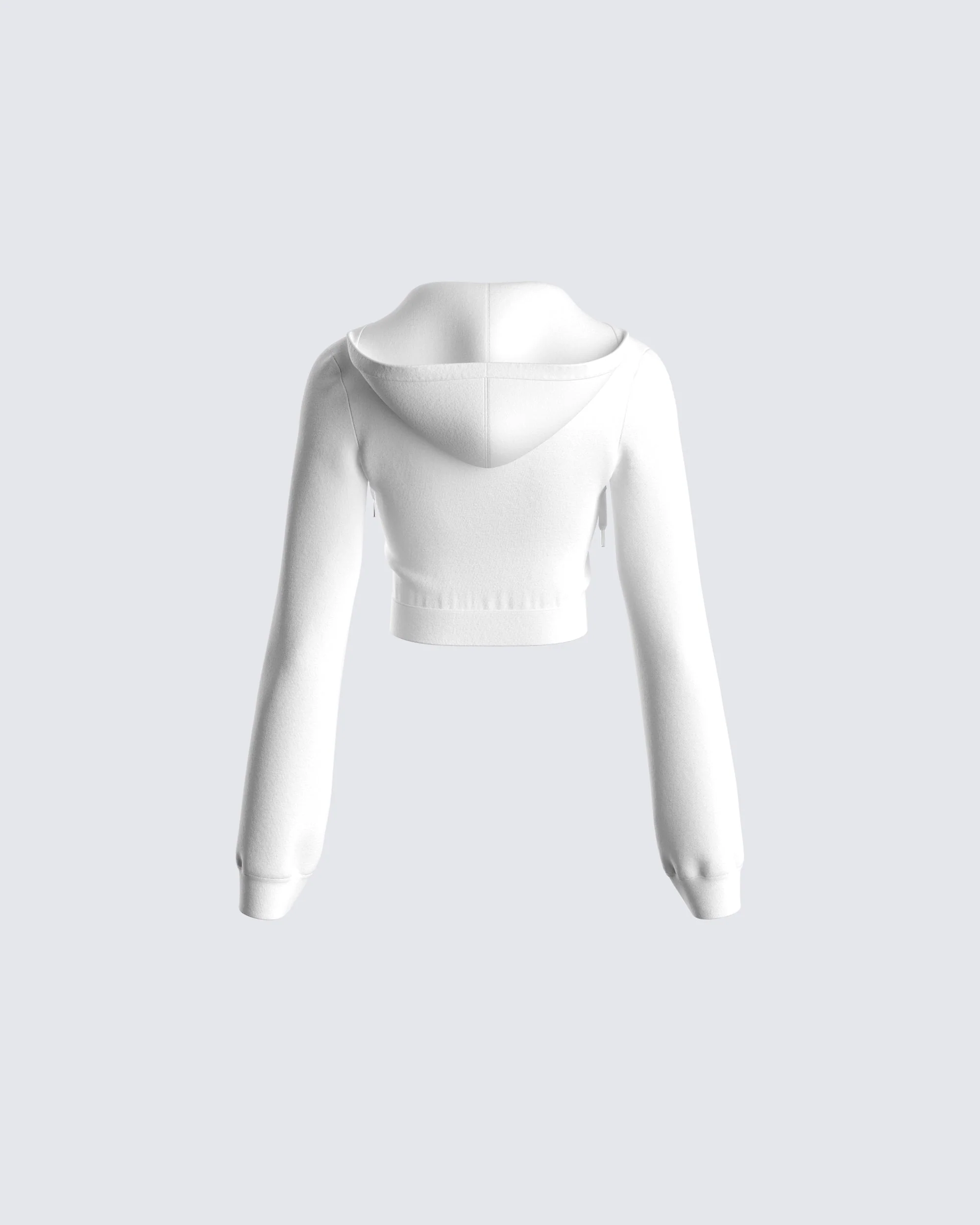 Miles White Zip Up Hoodie - Image 3
