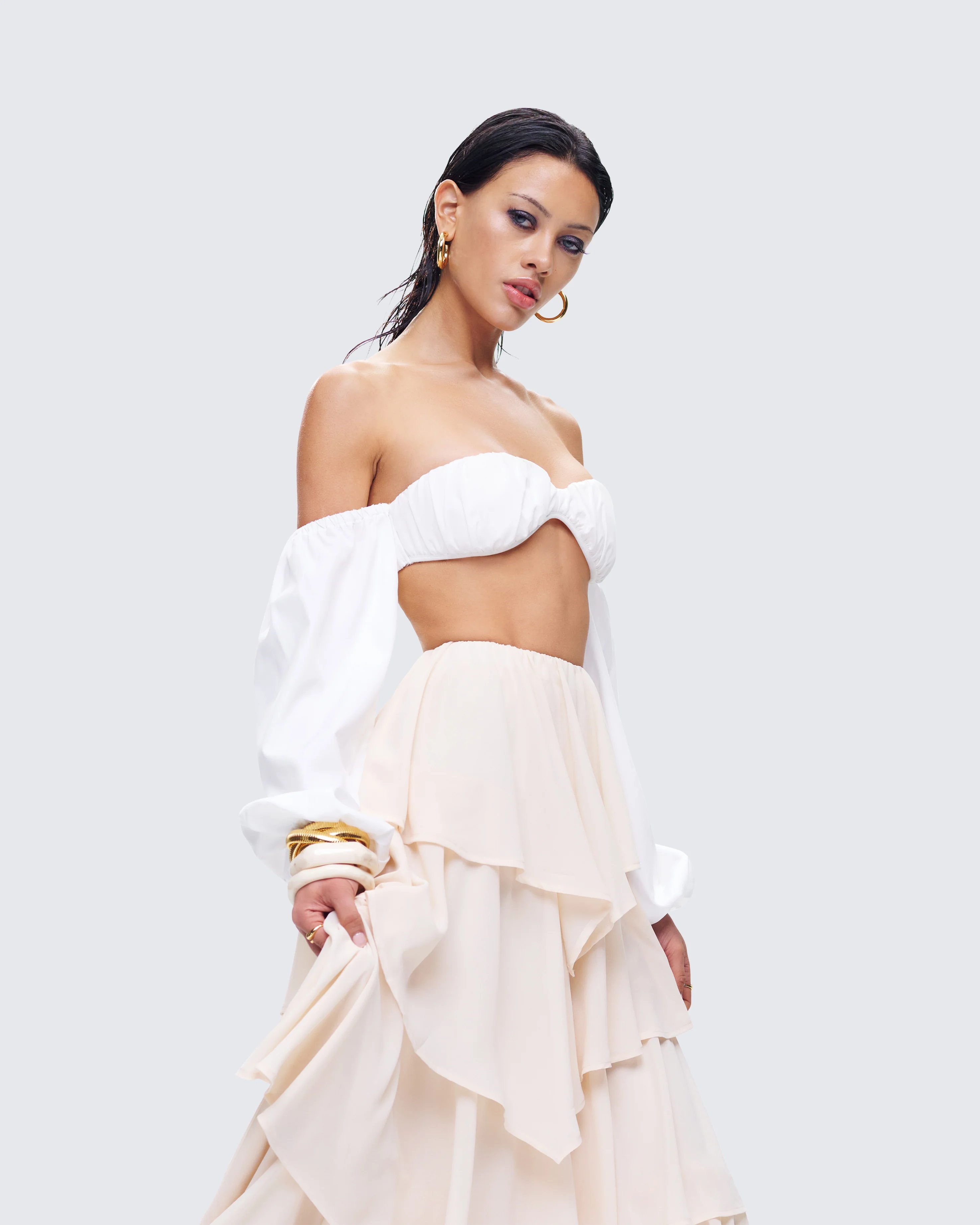 Milly White Poplin Bra Top - Image 5
