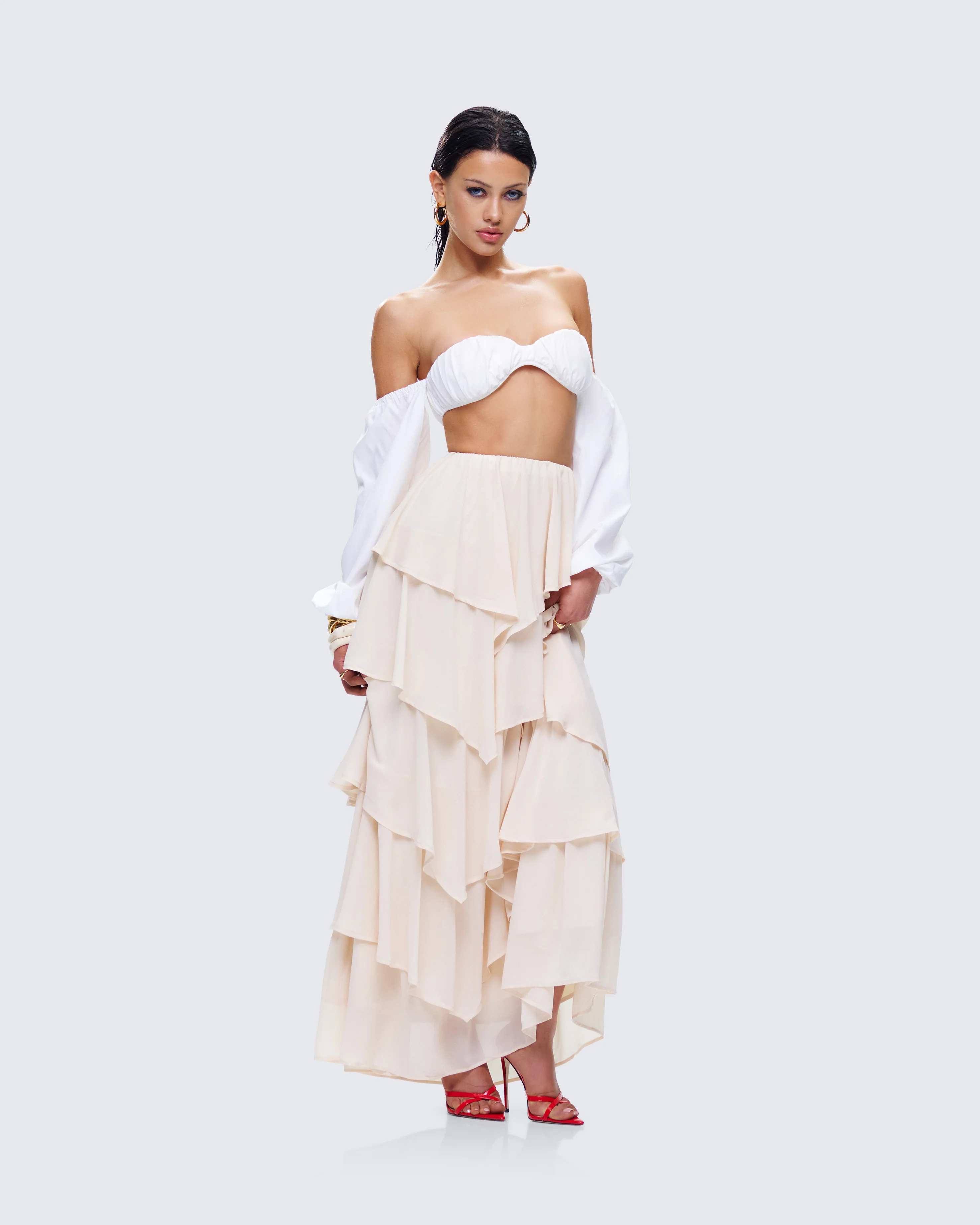 Milly White Poplin Bra Top - Image 8