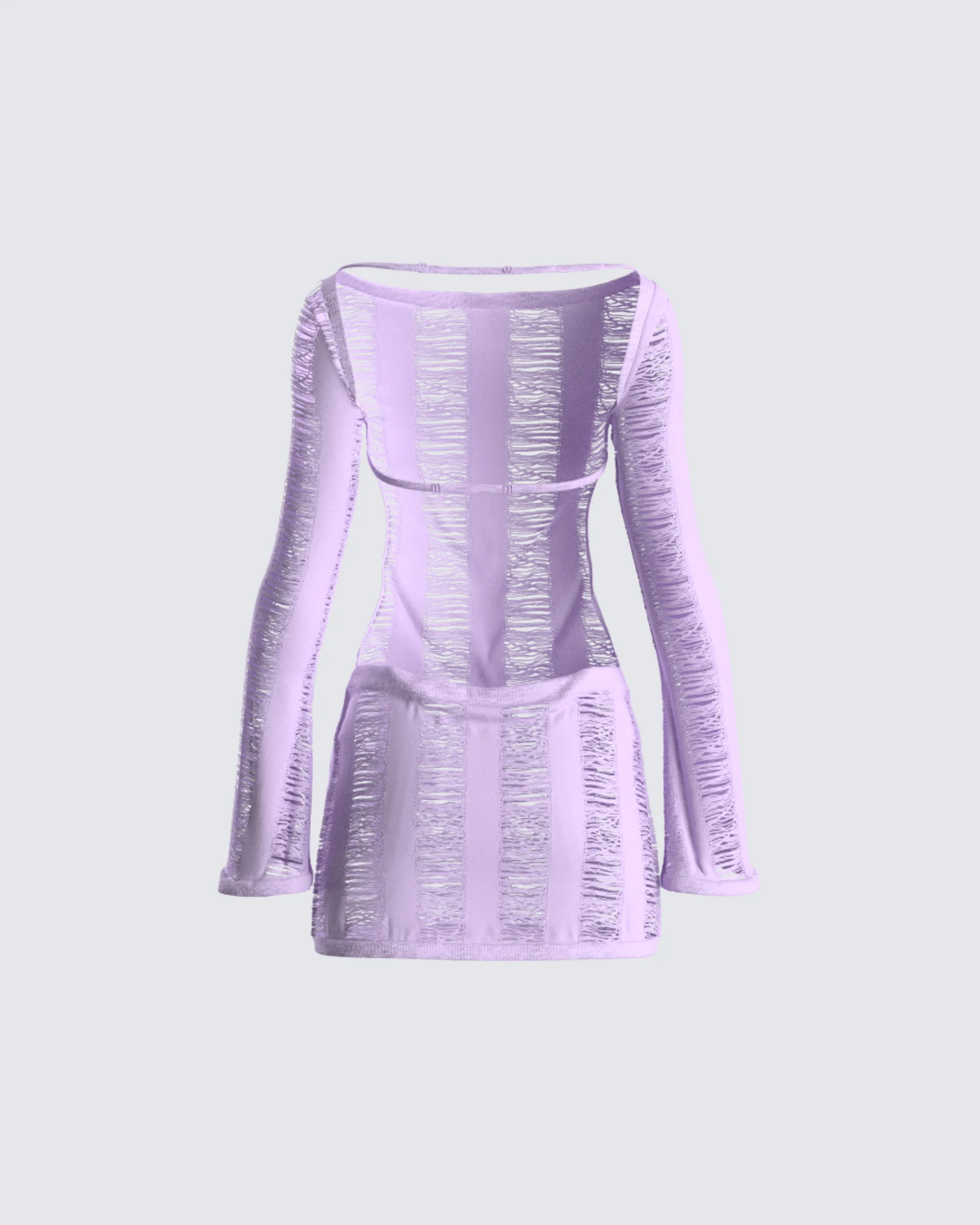 Mindy Lavender Mini Dress - Image 3