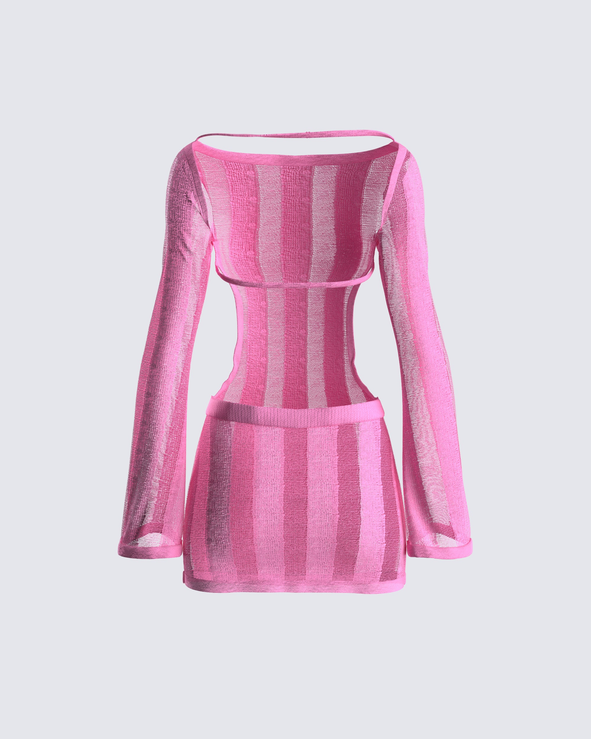 Mindy Pink Mini Dress - Image 3