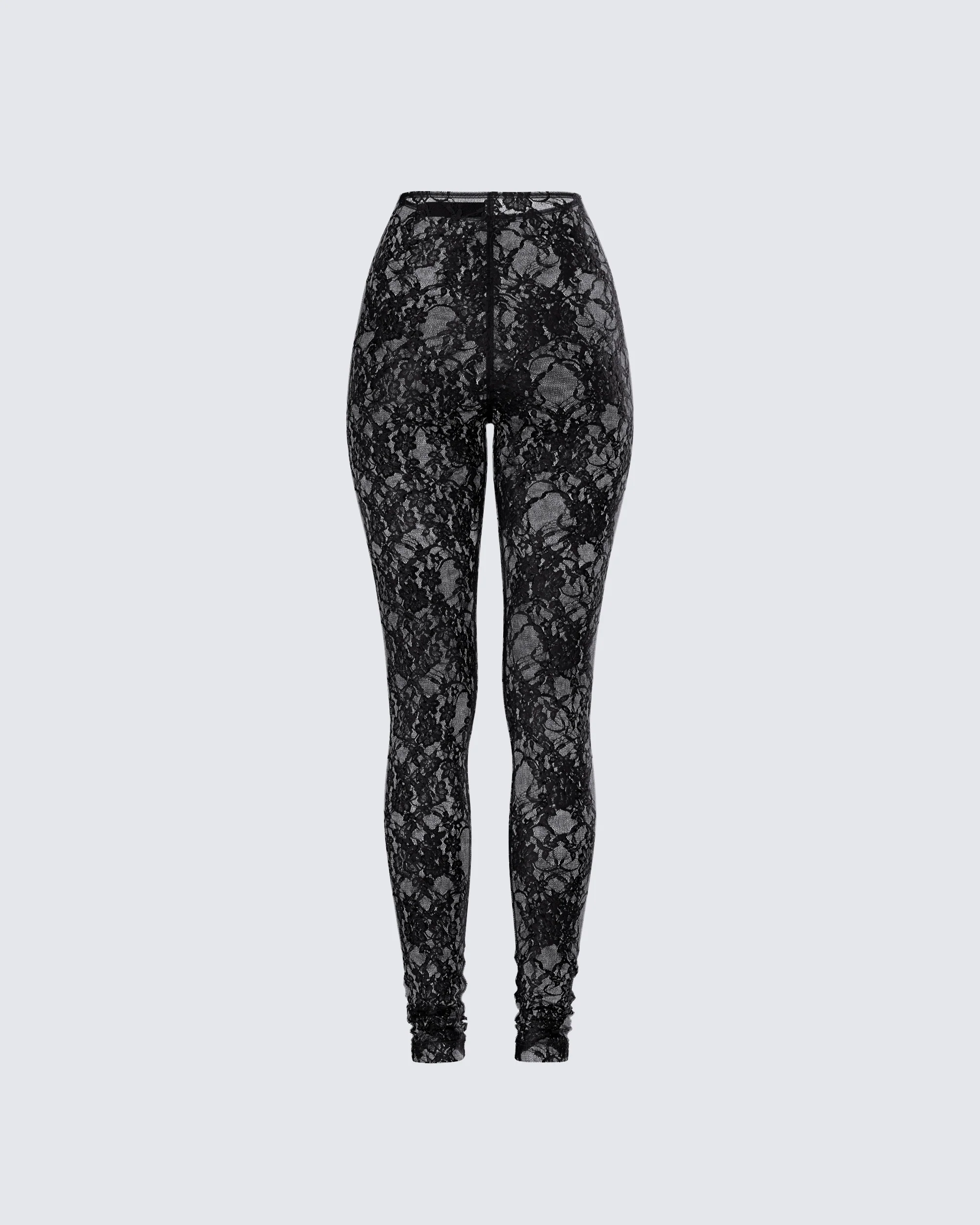 Miriam Black Lace Fitted Legging - Image 3