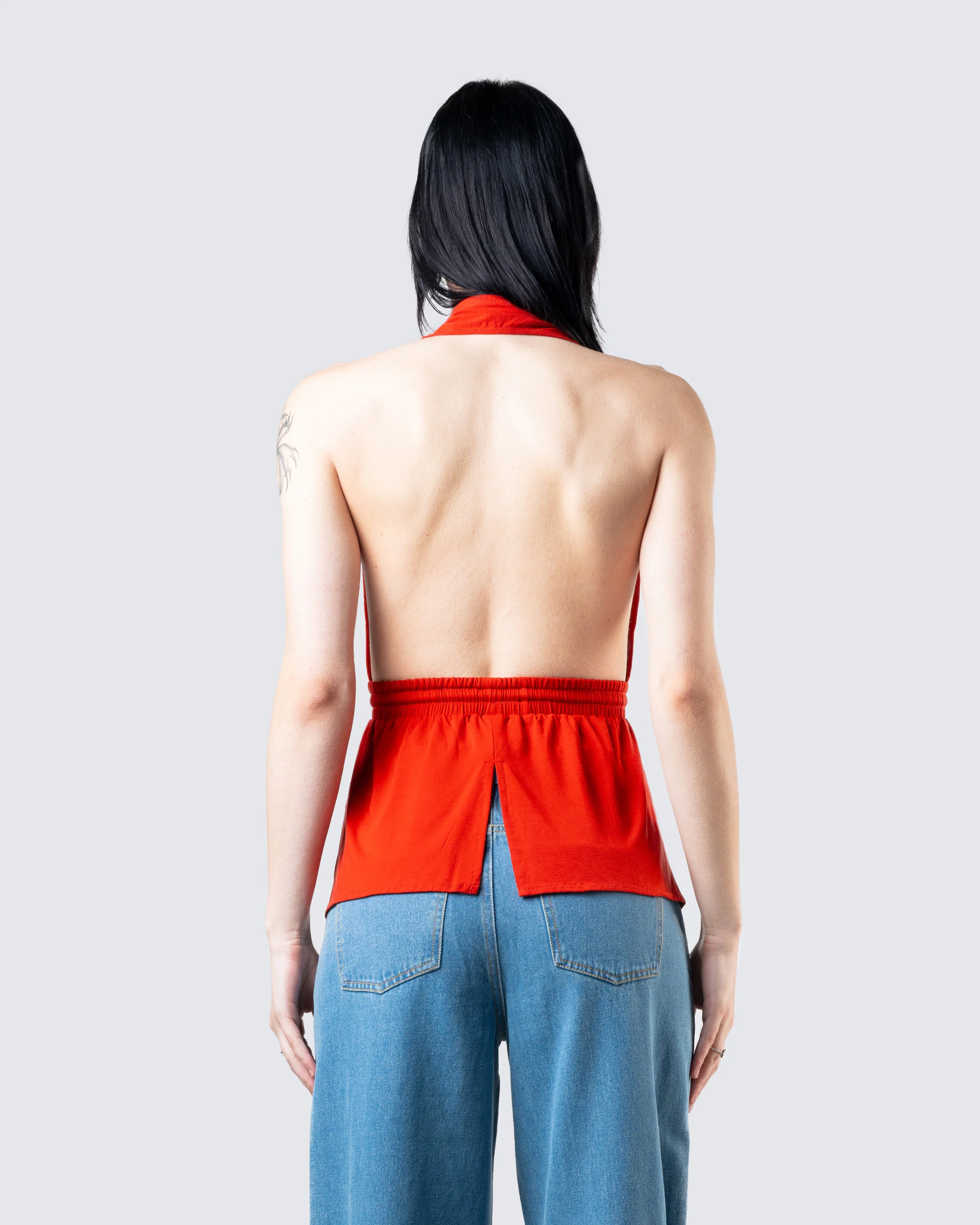 Miriam Red Knit Halter Top - Image 6