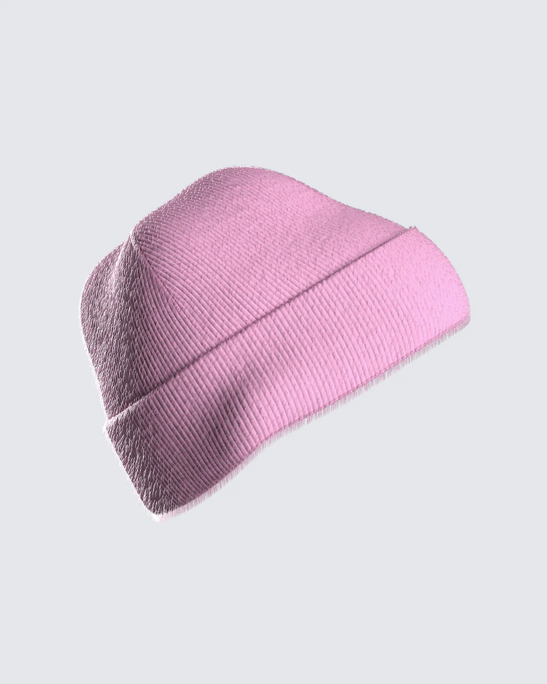 Molly Pink Ribbed Beanie - Image 2