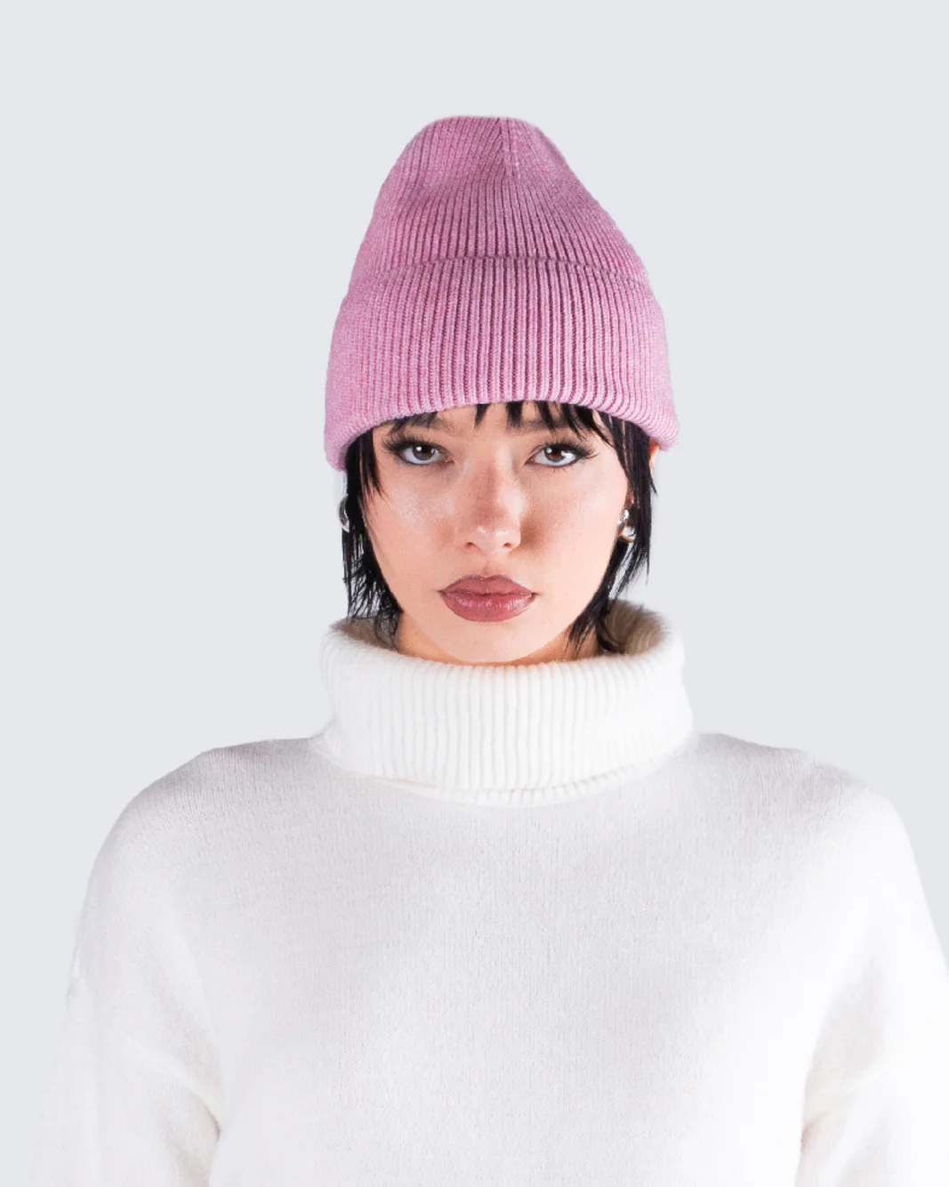 Molly Pink Ribbed Beanie - Image 4