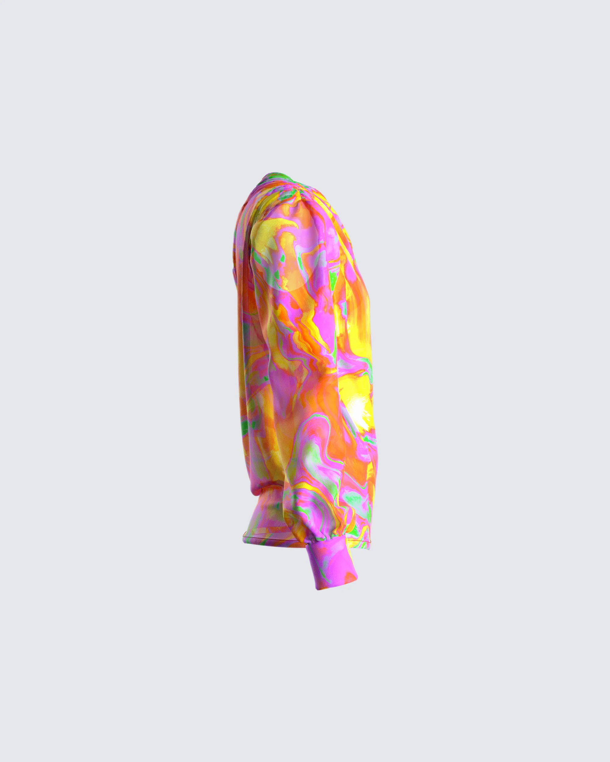 Monica Abstract Print Draped Top - Image 2
