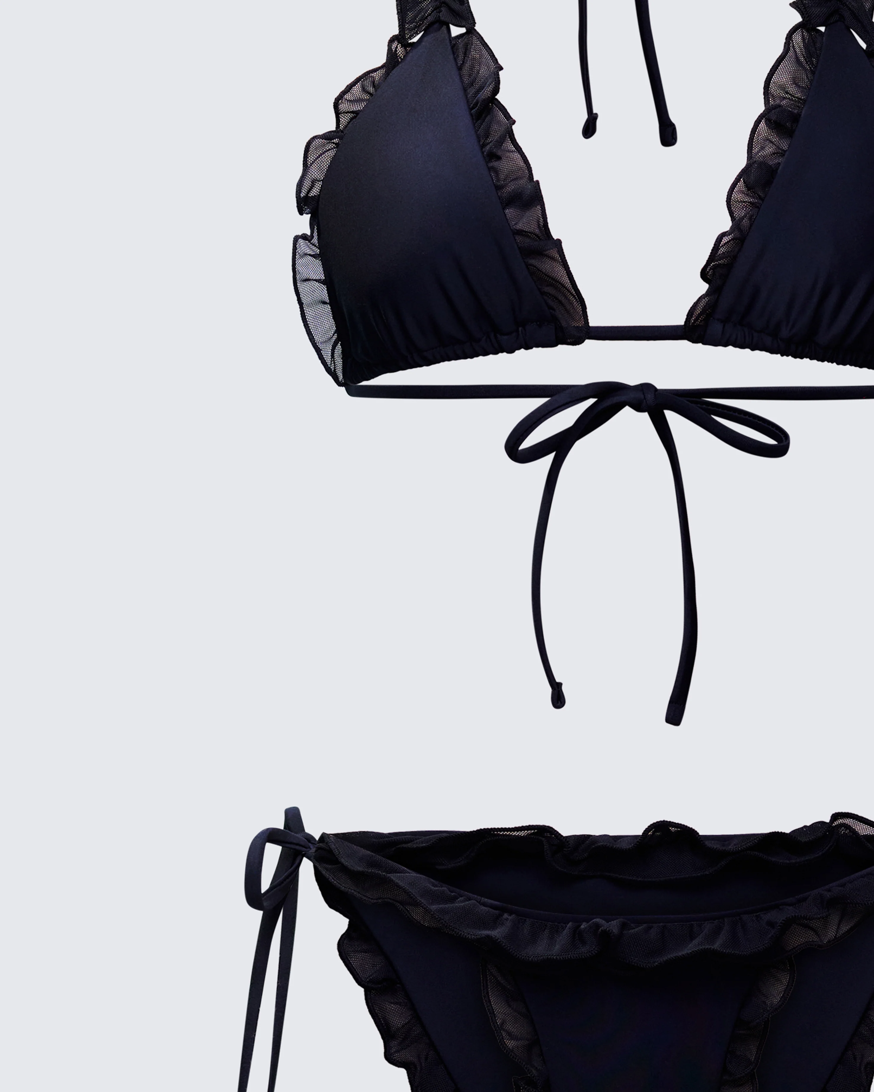 Monroe Black Ruffle Bikini Set - Image 6