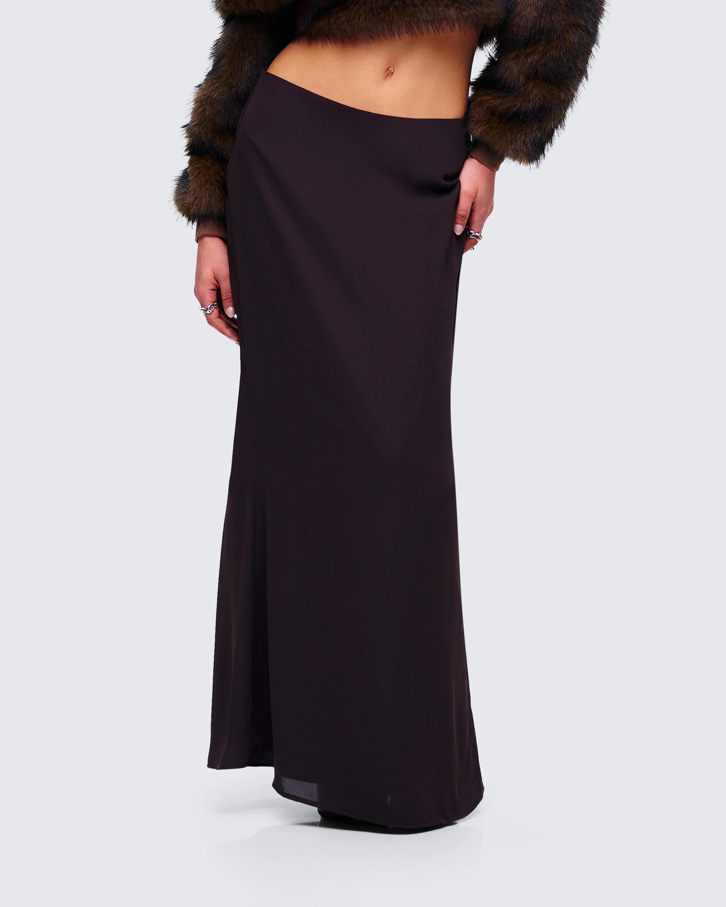 Nadi Brown Maxi Skirt - Image 3