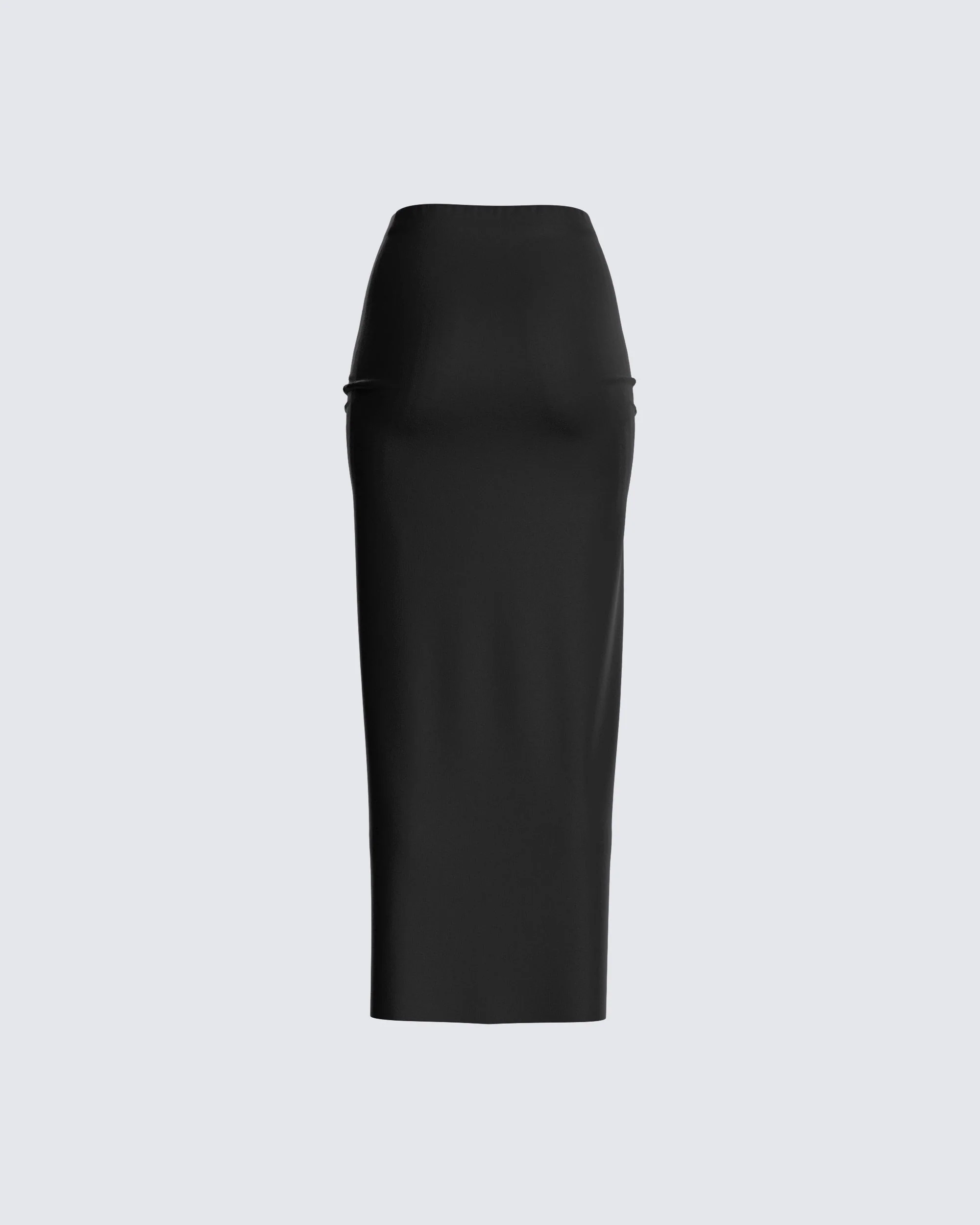 Nadia Black V Waist Skirt - Image 3