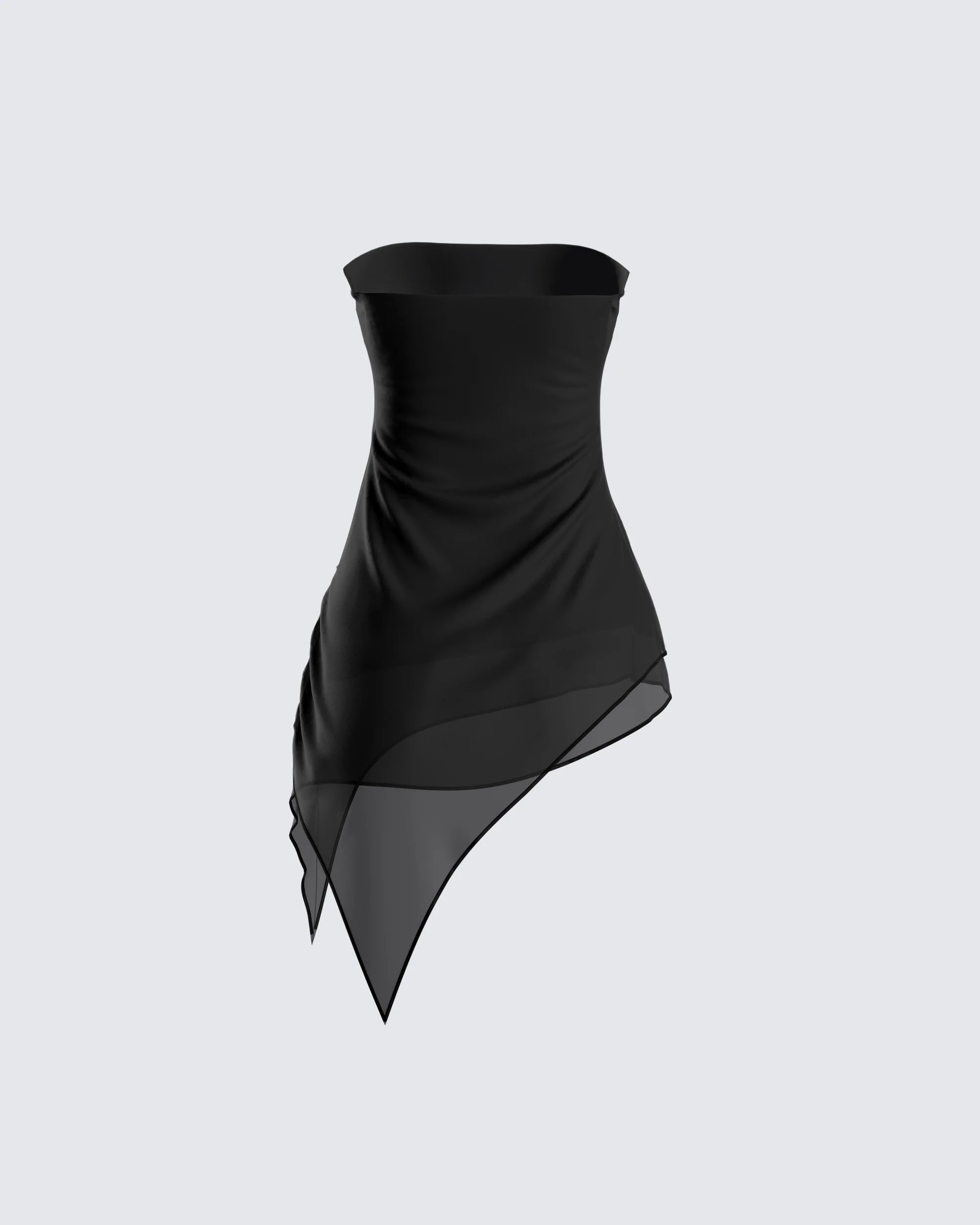 Narelle Black Mesh Ruffle Top - Image 3
