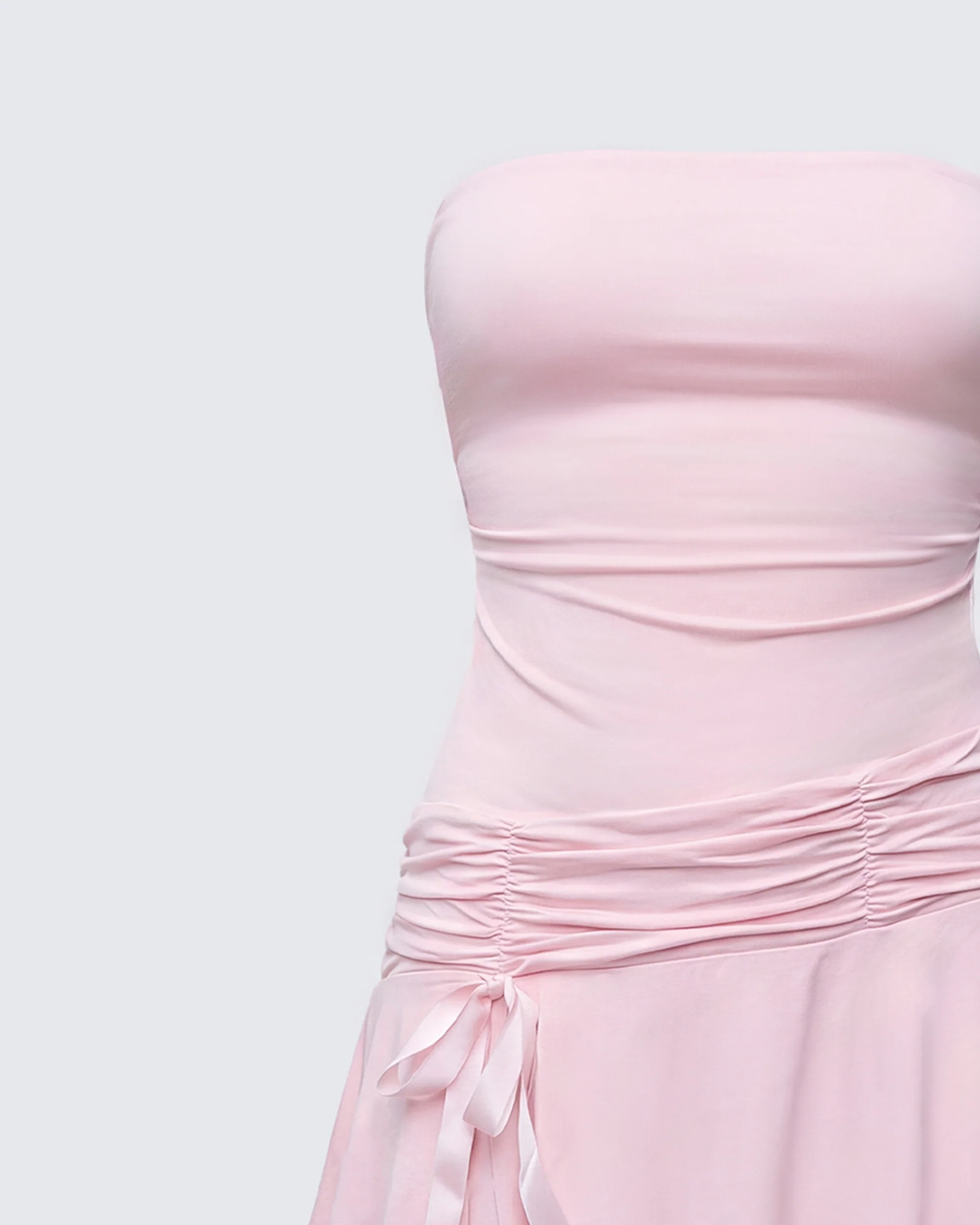Nasrin Pink Jersey Mini Dress - Image 8